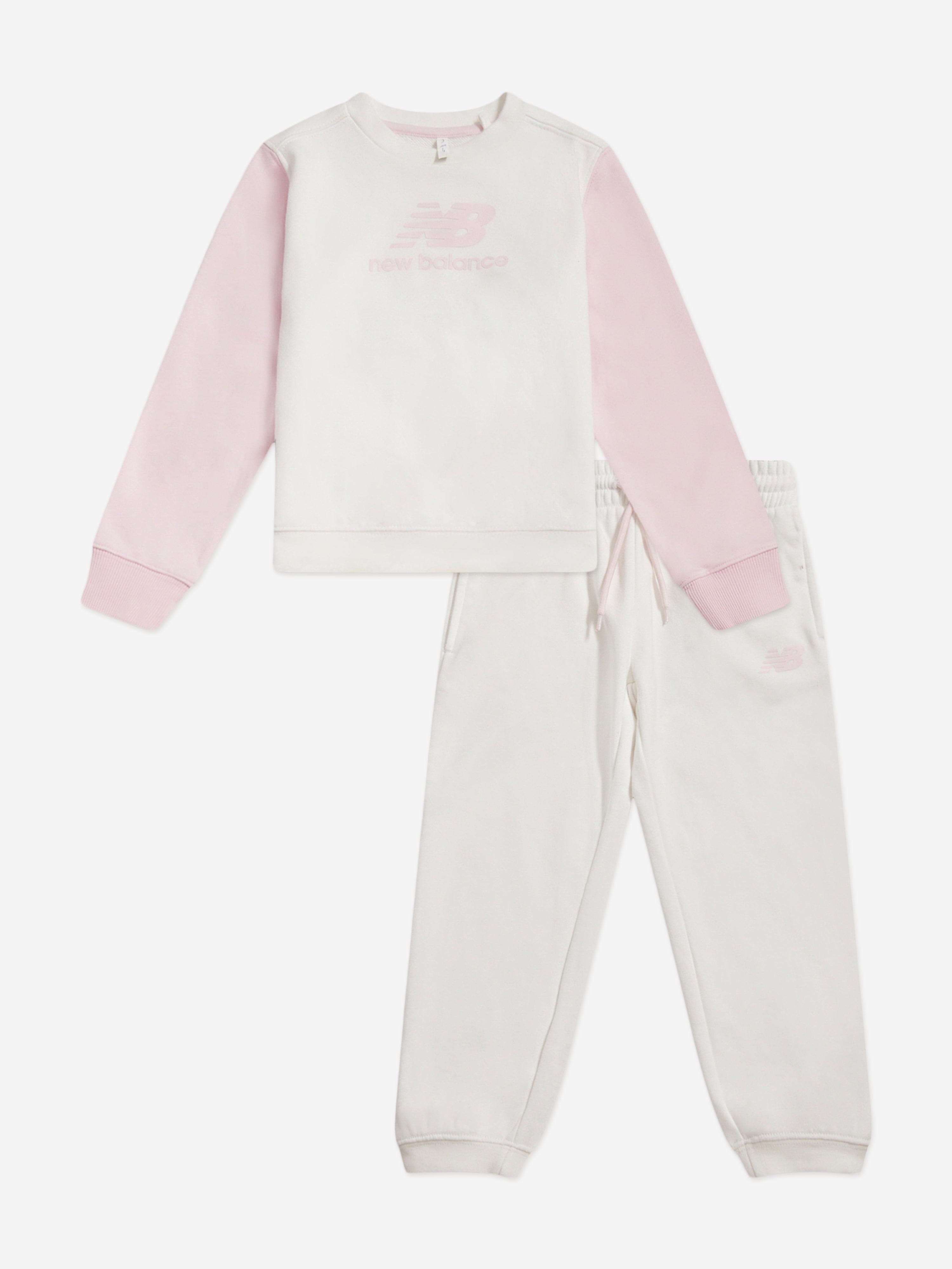 baby girl jogger set New Balance Kids' Colorblock Crew & Jog Set