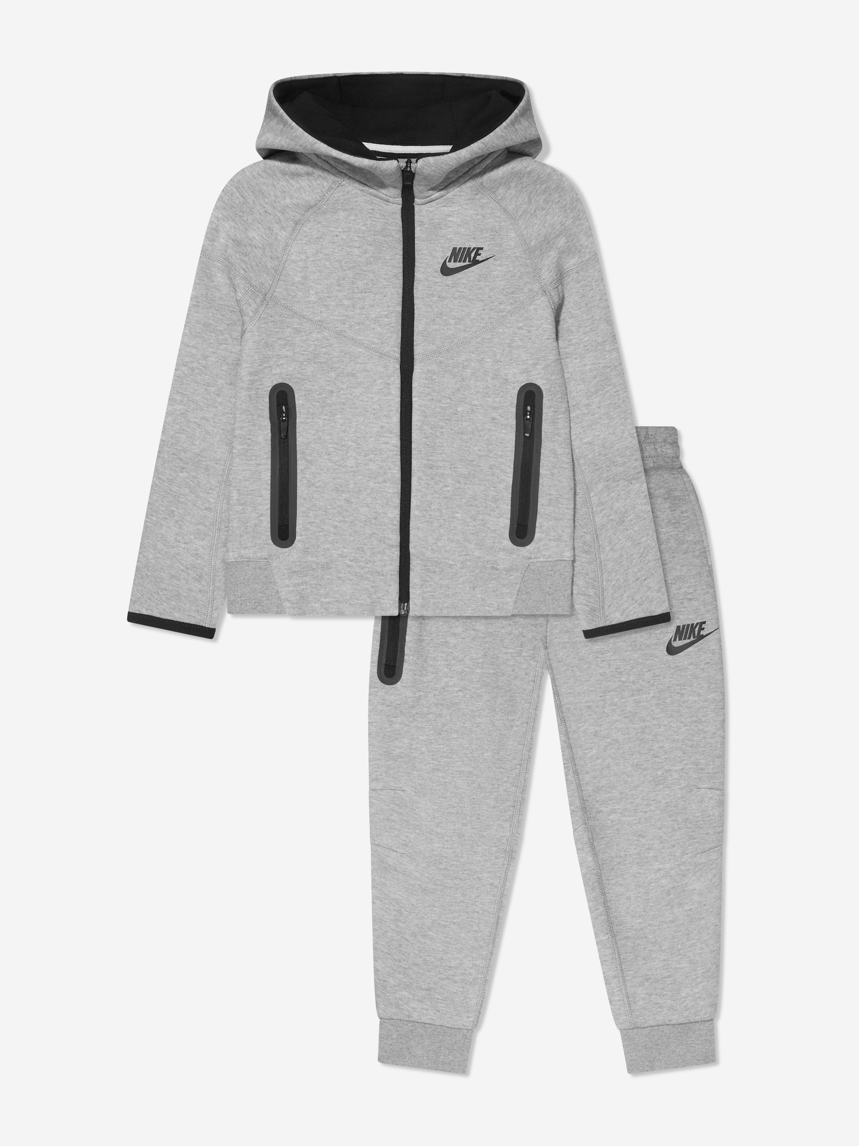 Nike Nike Boys Tech Fleece Hooded Tracksuit in Grey Childsplay