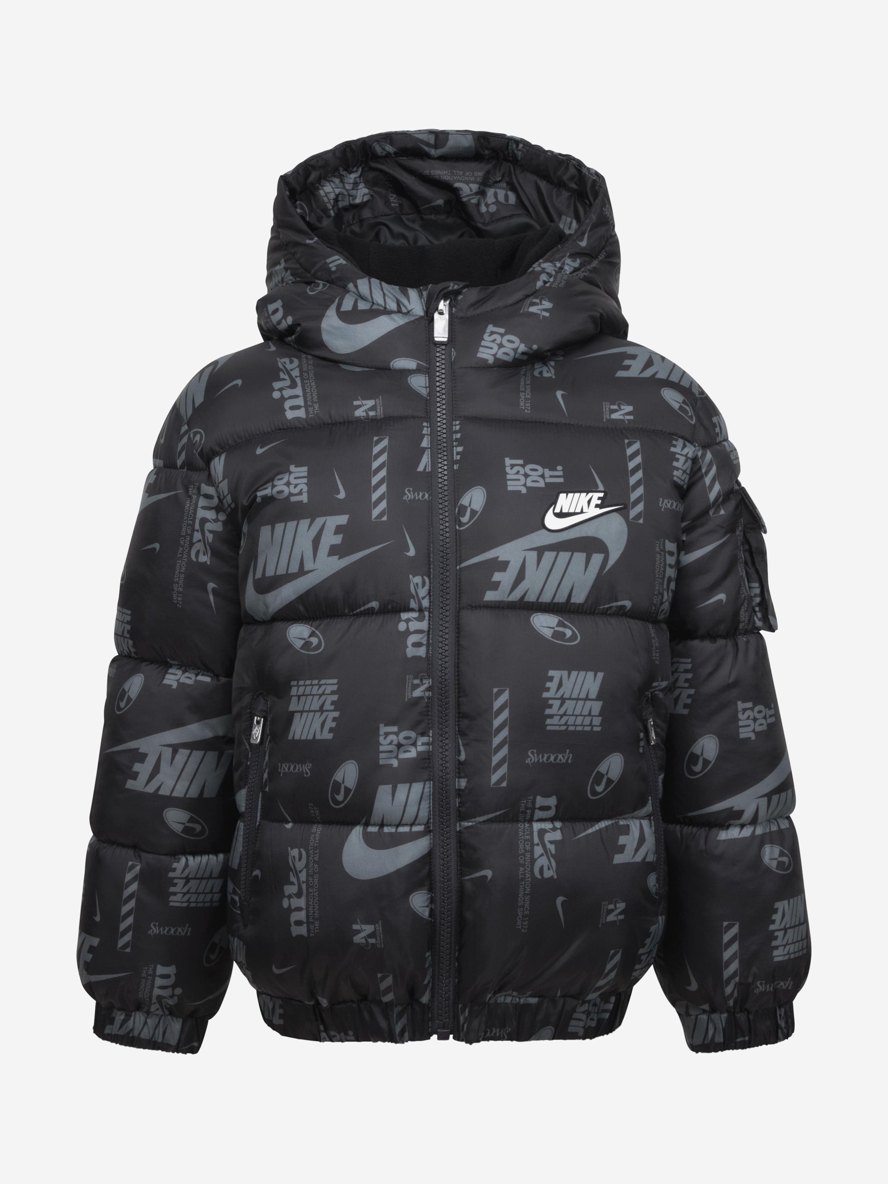 Nike Boys DNA Logo Puffer Jacket in Black | Childsplay Clothing