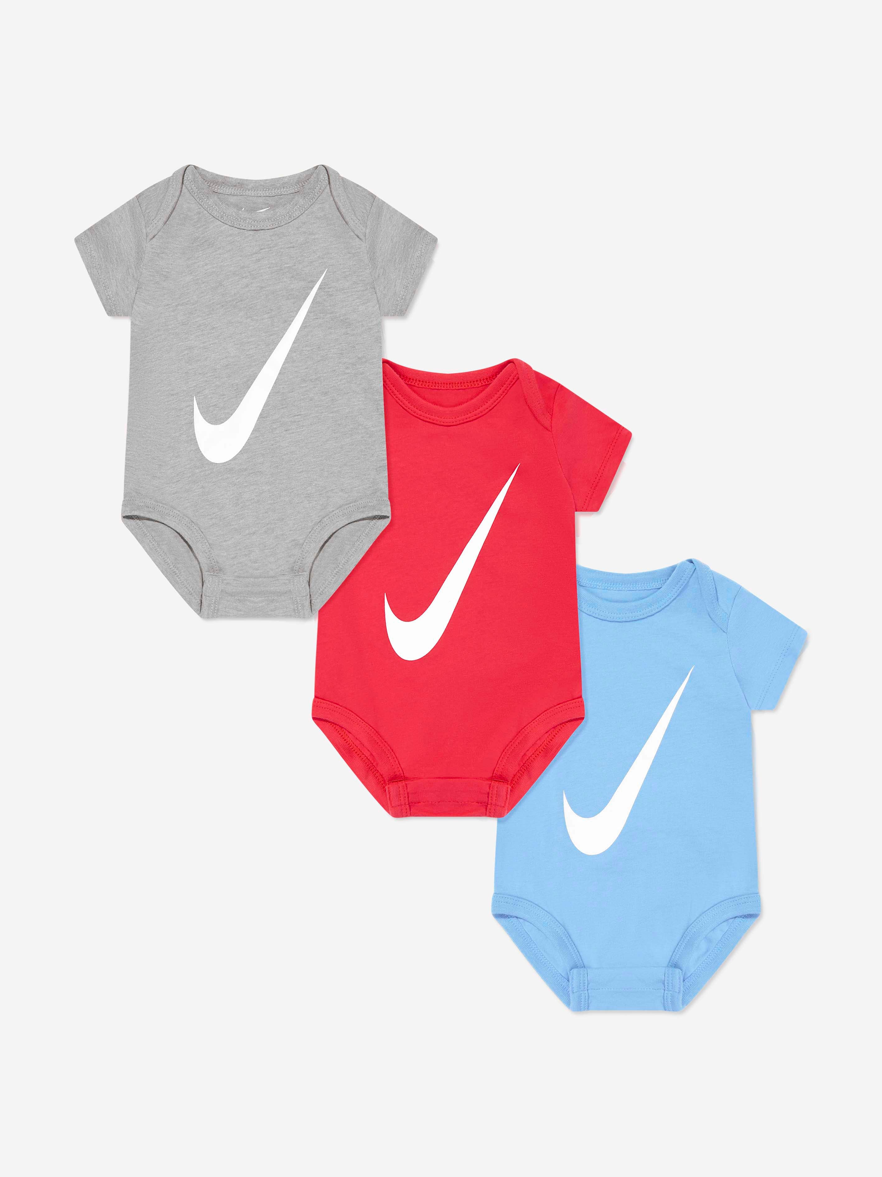 Nike Baby Boys Swoosh Pack Bodysuit Set in Multicolour