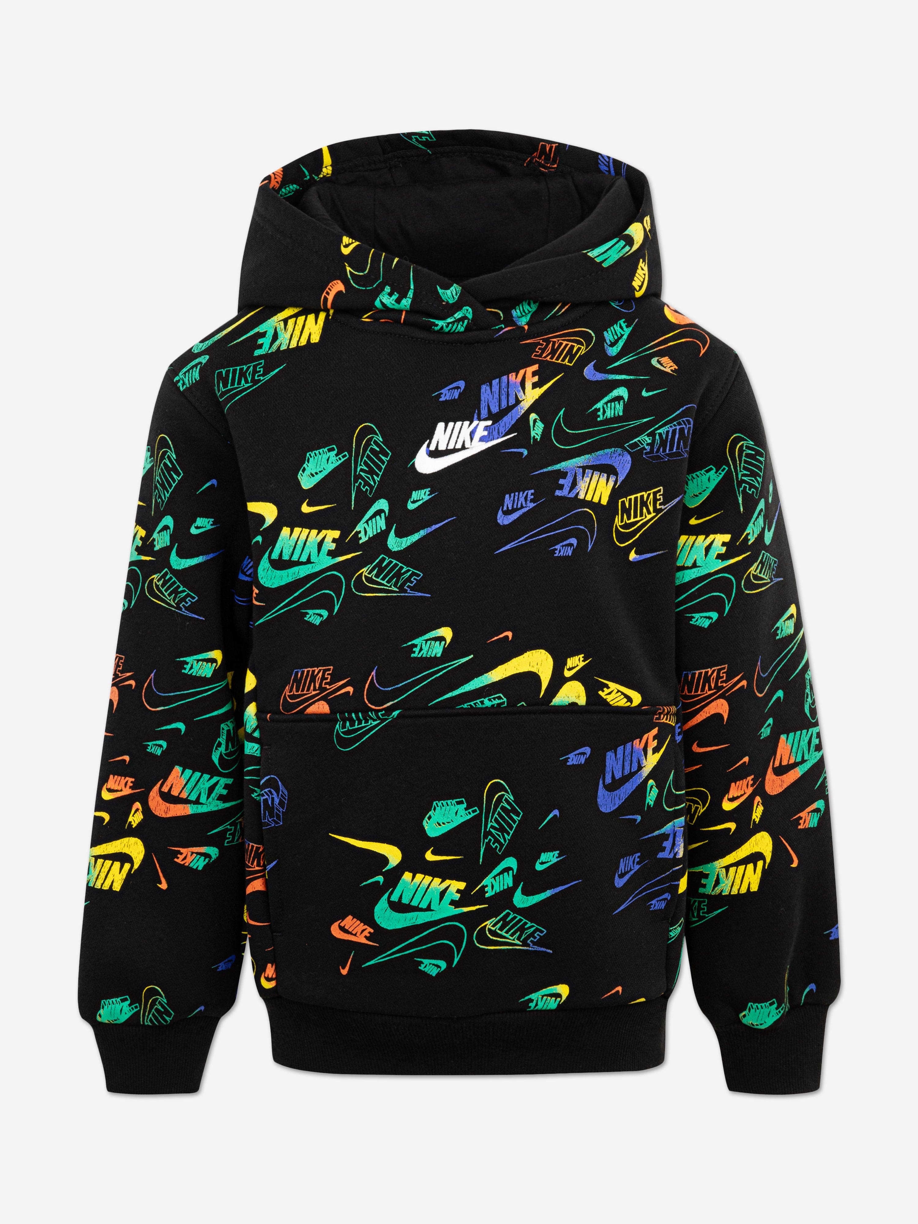 Nike Boys NSW AOP Reveal Hoodie in Black | Childsplay Clothing