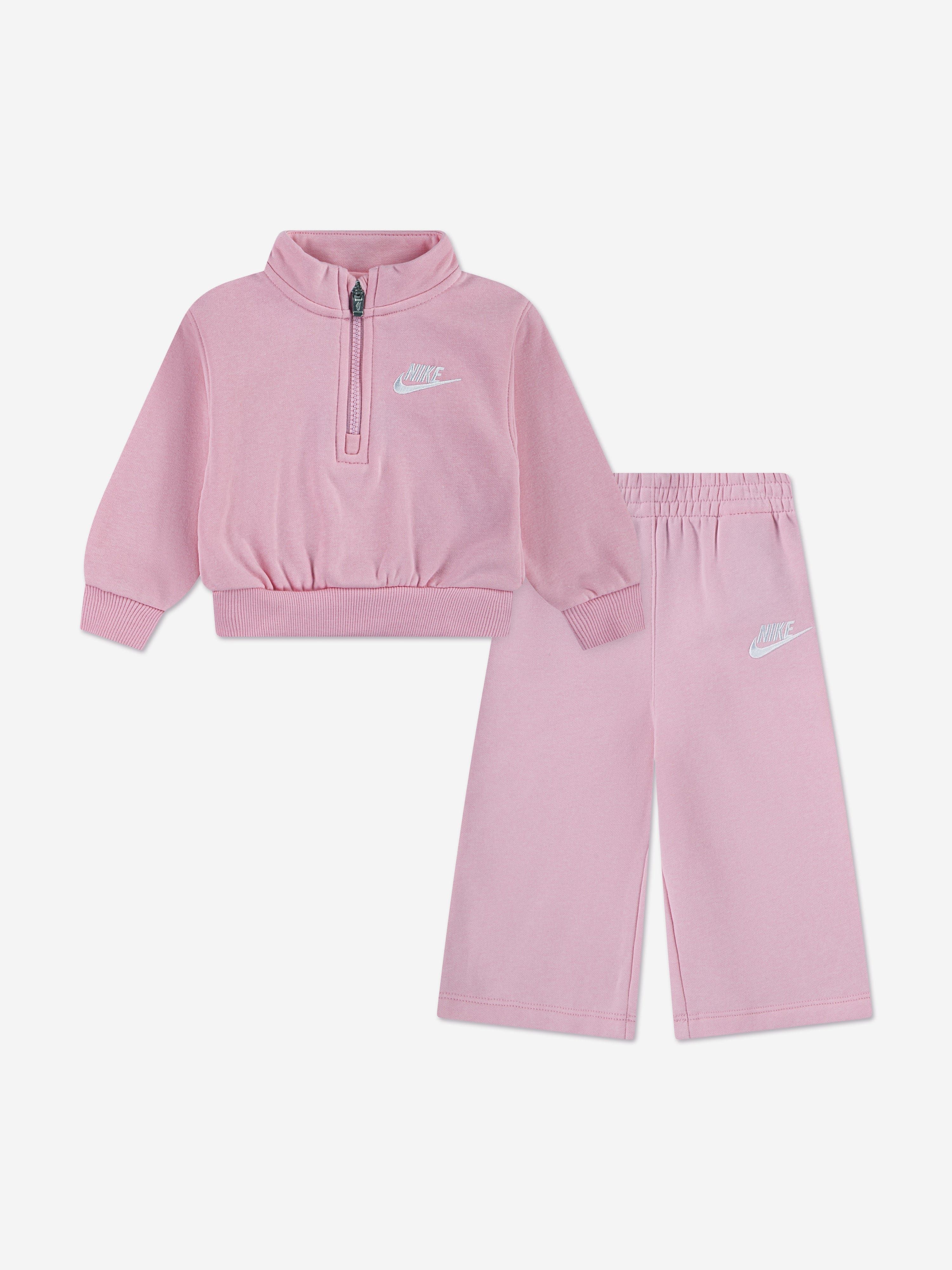 pink nike jogger set