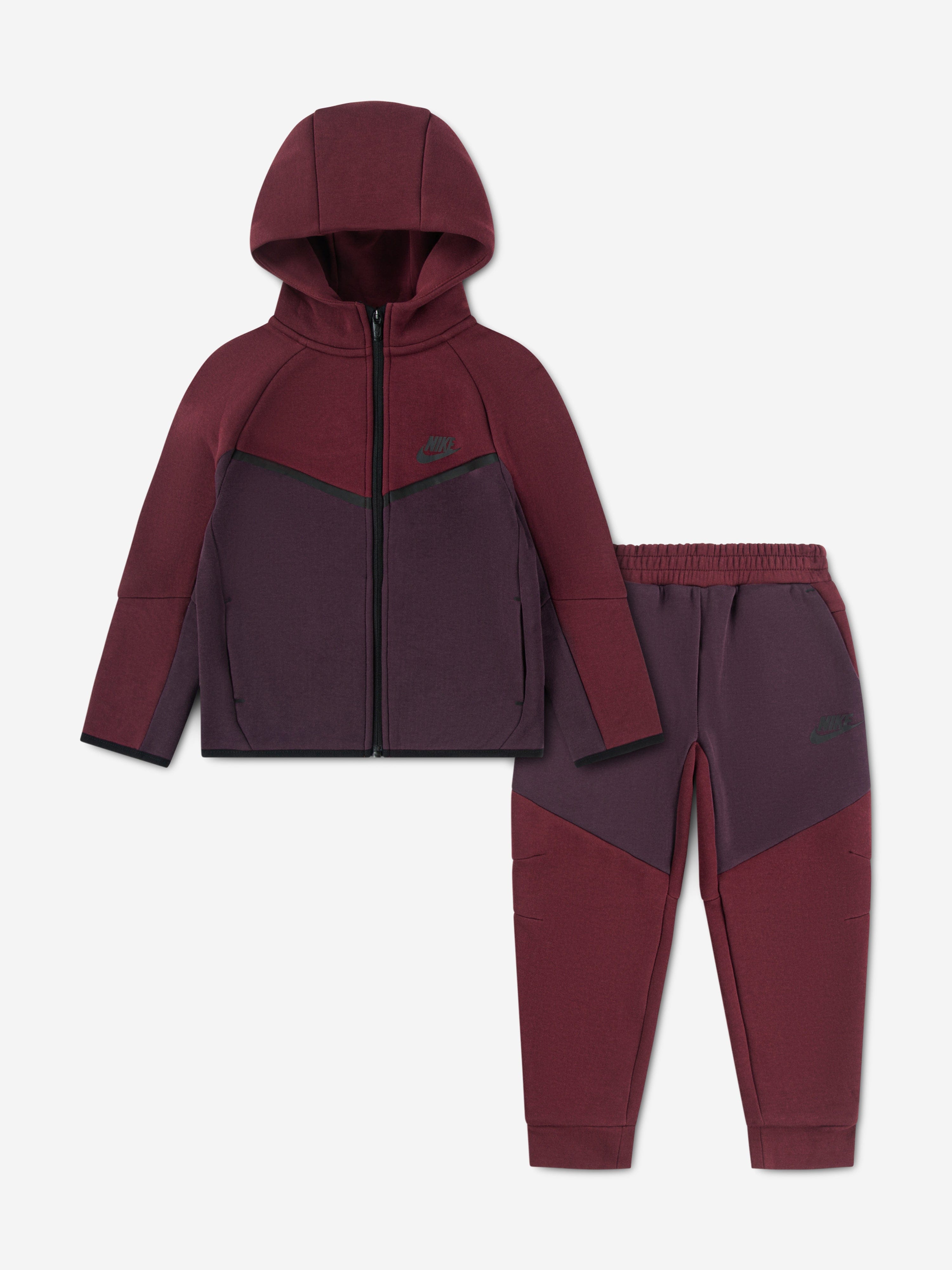 Nike Kids NSW Tech Fleece Tracksuit in Red | Childsplay Clothing