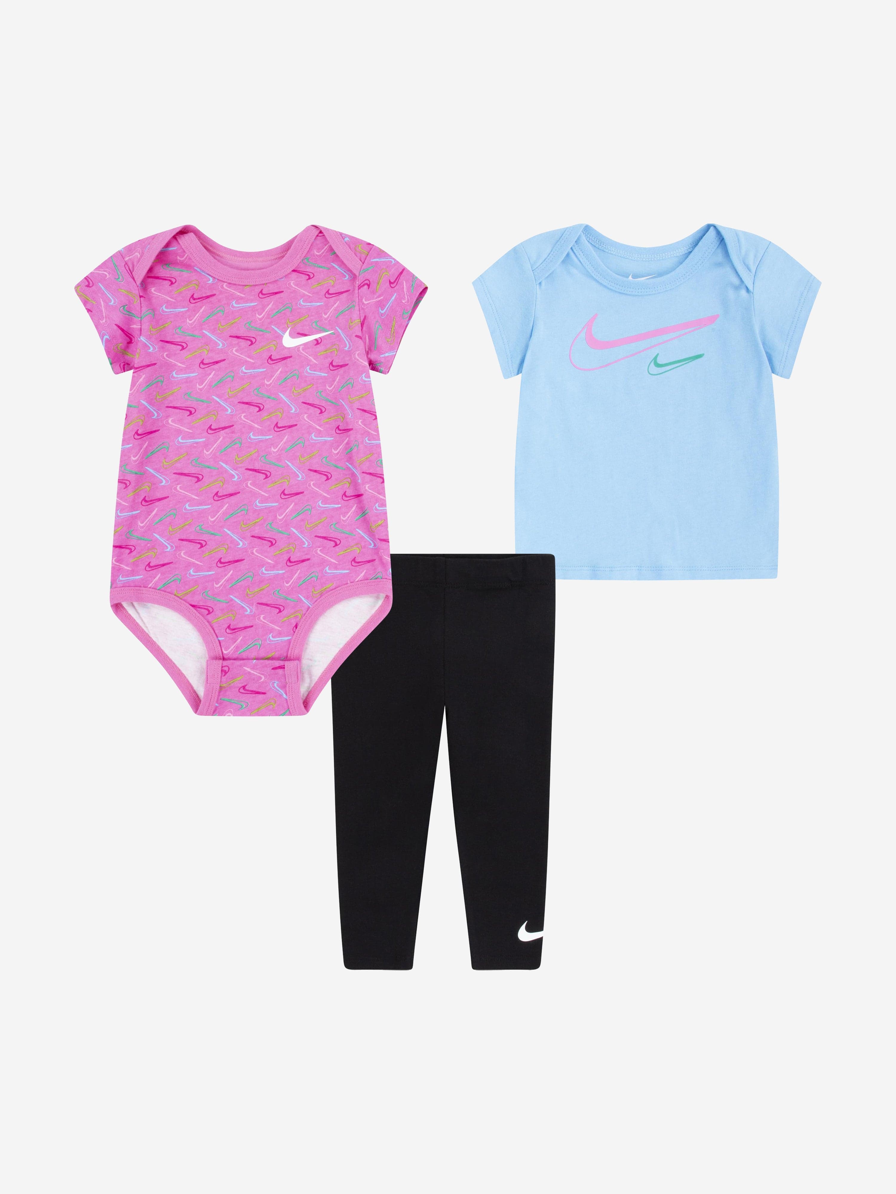 Nike Nike Baby Girls Swoosh Logo Piece Set in Black Childsplay