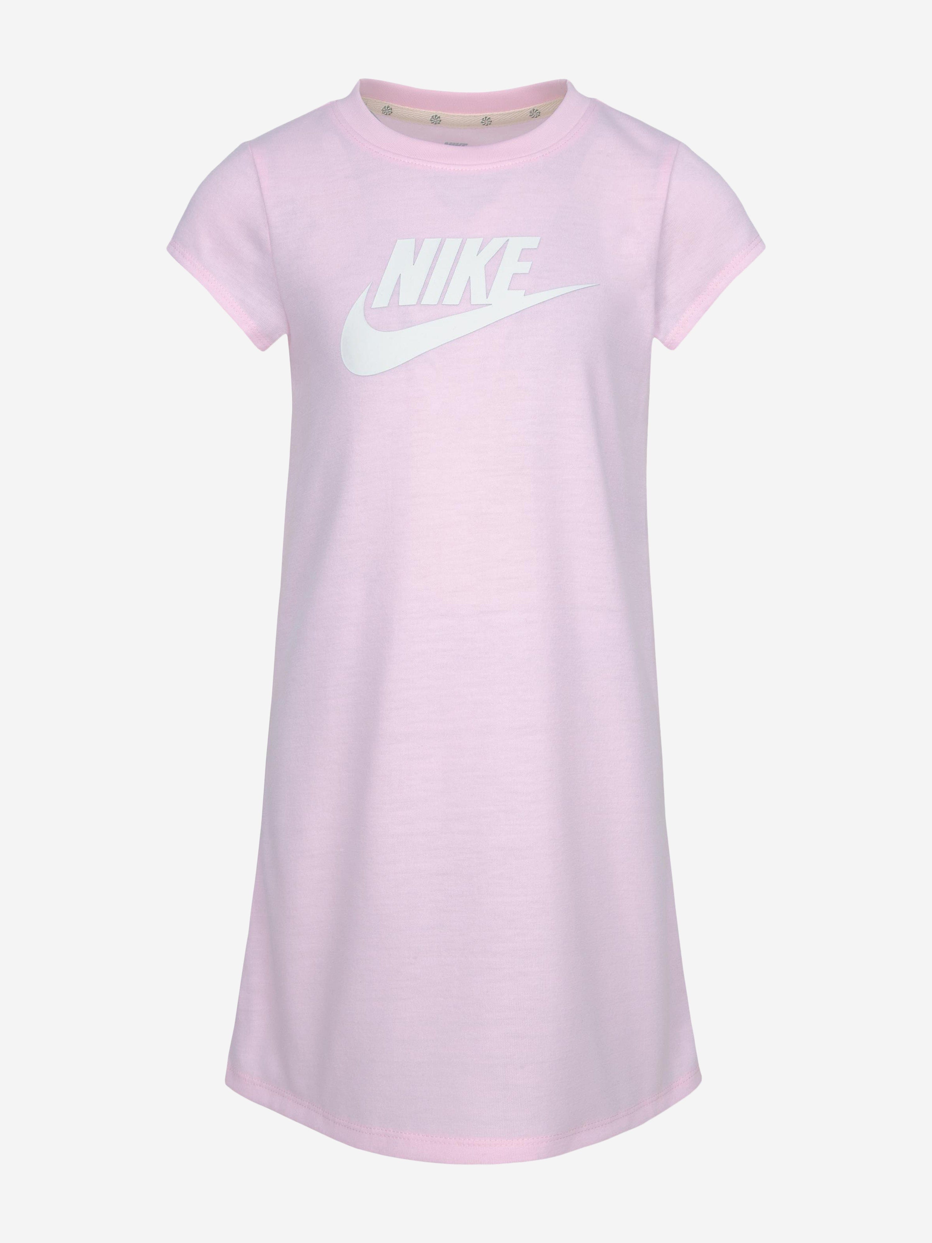 Nike Girls Futura T-Shirt Dress in Pink 5