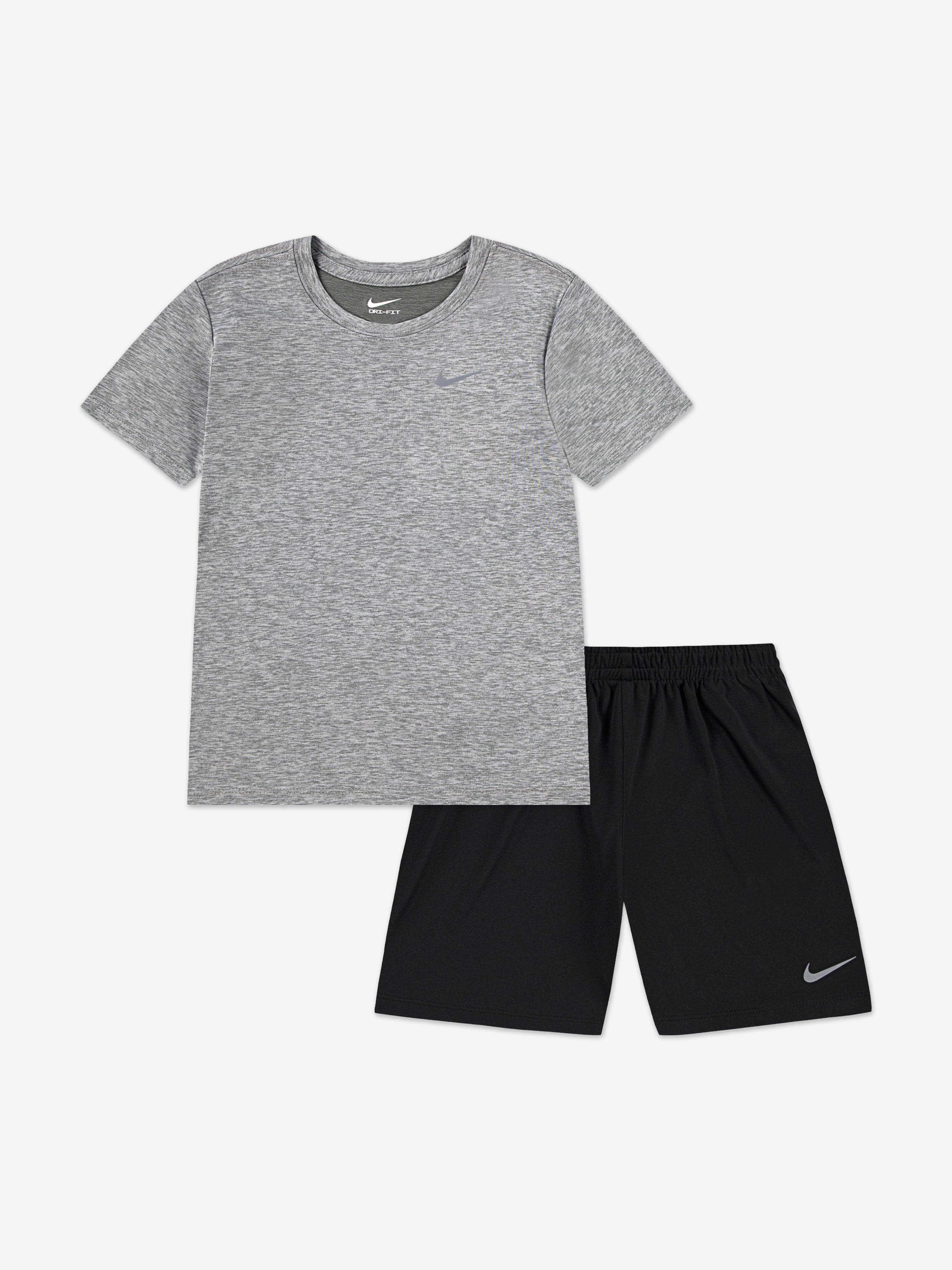 Nike Nike Boys Dri-Fit Short Set in Grey Childsplay Clothing