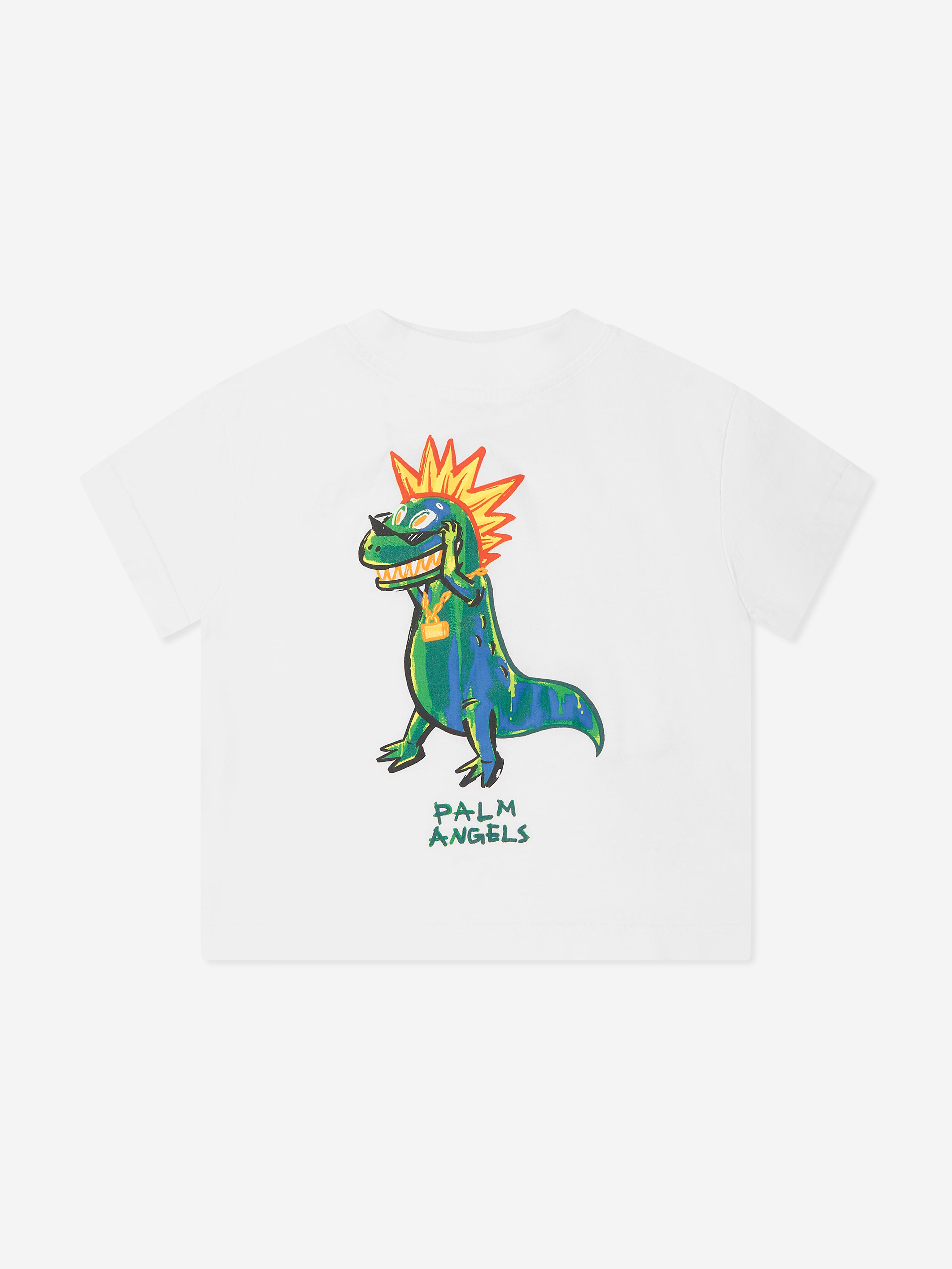 Boys Dino Punk T-Shirt in White | Childsplay Clothing