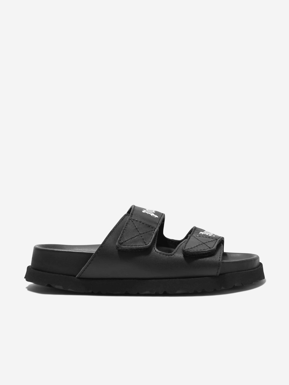 Palm Angels Kids Two-Tone Black & White Slide Sandals PALM ANGELS X SUICOKE MOTO-P BLACK - BLA in BLACK - BLACK  main image 4