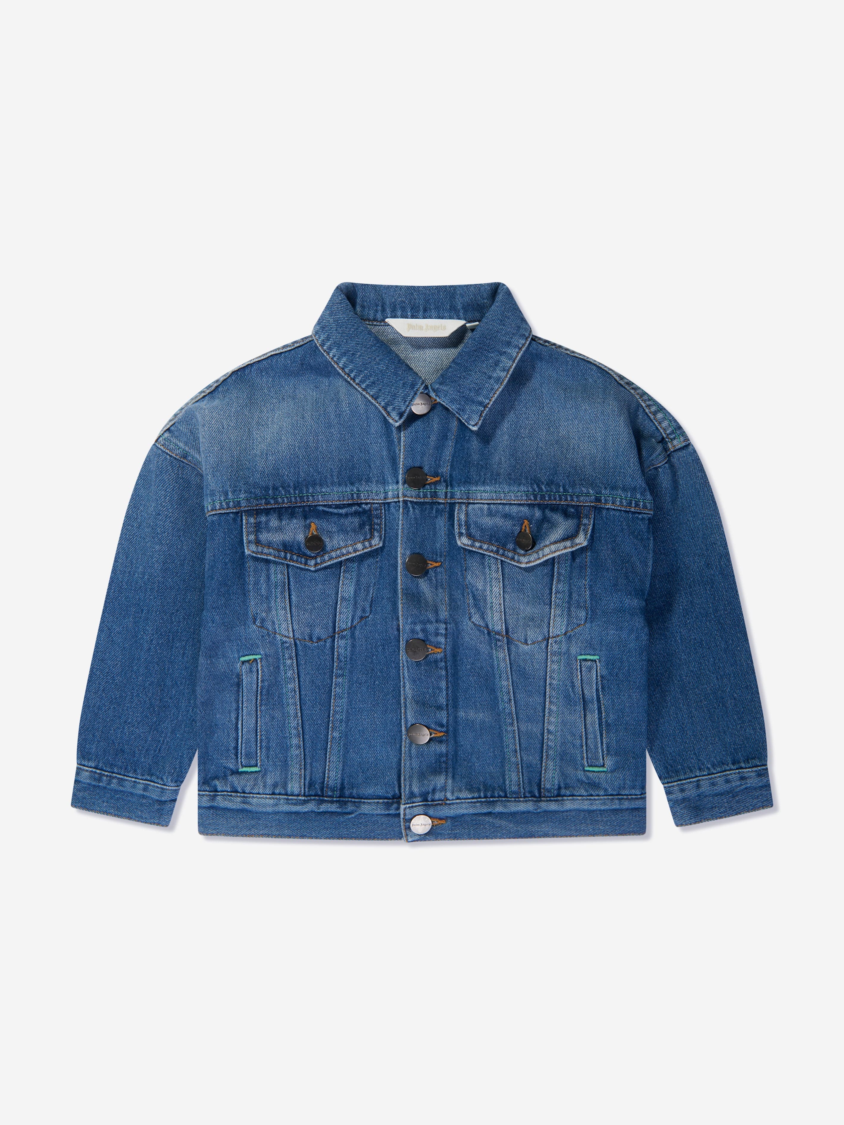 美品✨アパルトモン Boys denim Jacket インディゴブルー F Palm Angels Boys Overlogo Denim Jacket in Blue | Childsplay Clothing
