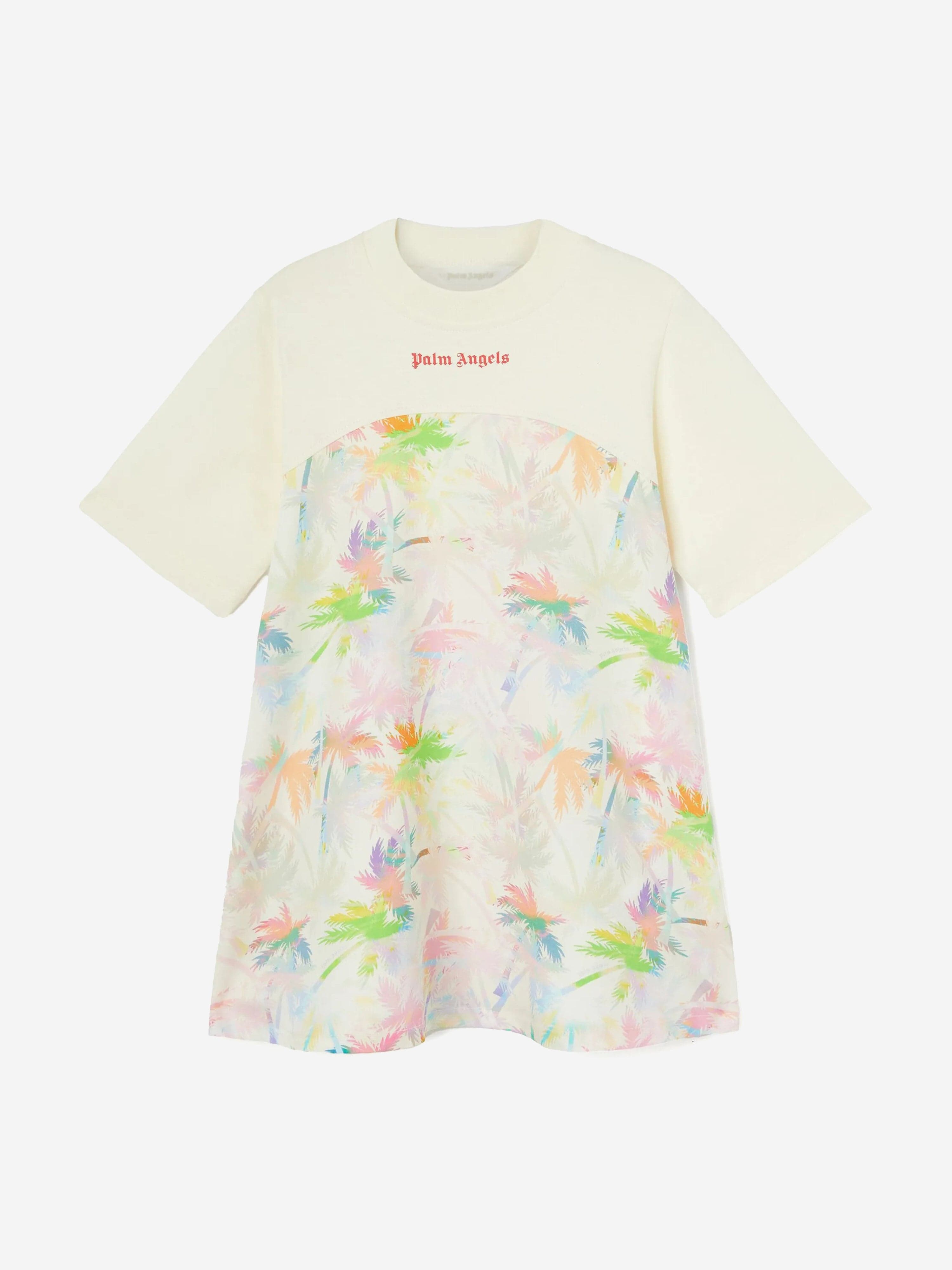 palm angels shirt dress Milan LA Maxi T-shirt Dress in BLACK OFF WHITE for Women