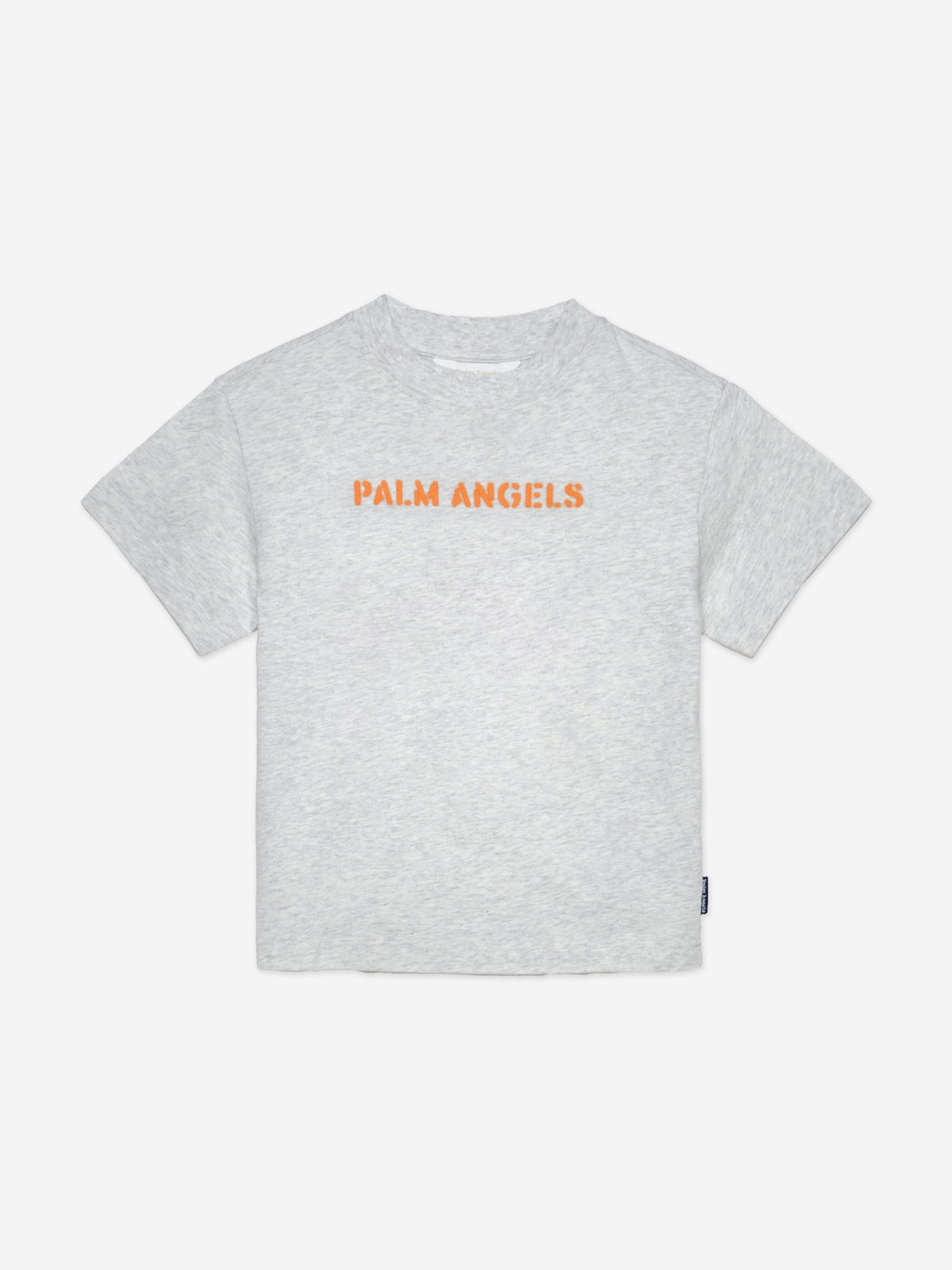 Palm Angels Boys Logo Stamp Regular T-Shirt in Grey | Childsplay