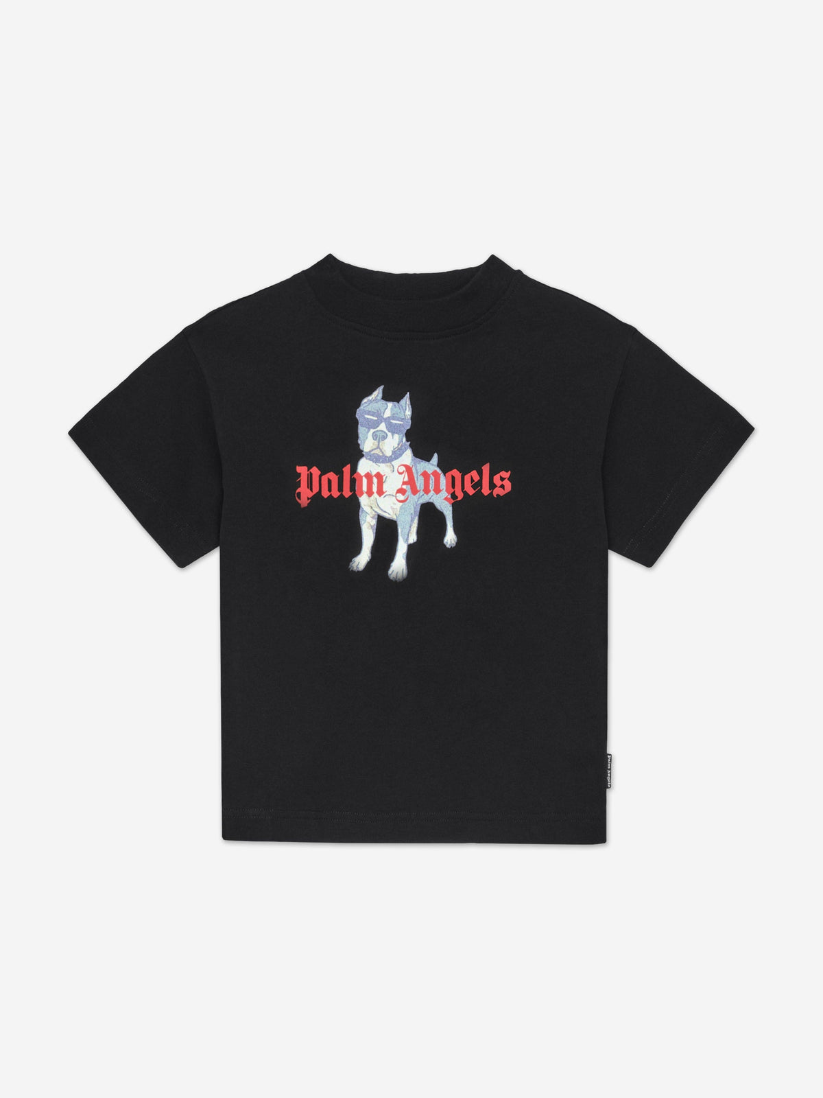 Palm Angels Boys Palm Dog Regular T-Shirt in Black | Childsplay 