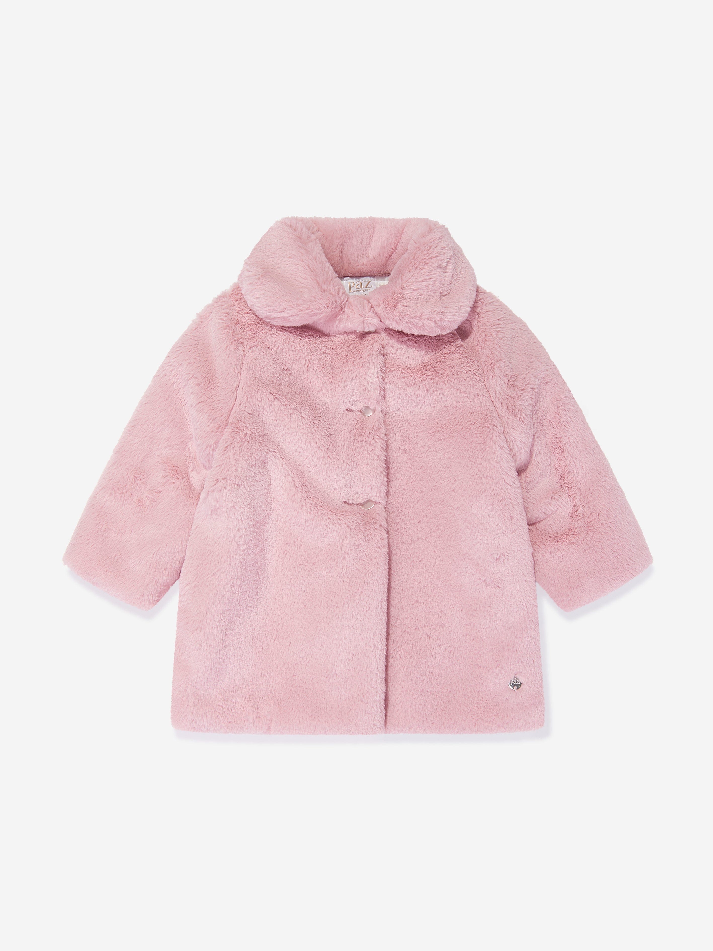 Paz Rodriguez Paz Rodriguez Girls Faux Fur Coat in Pink