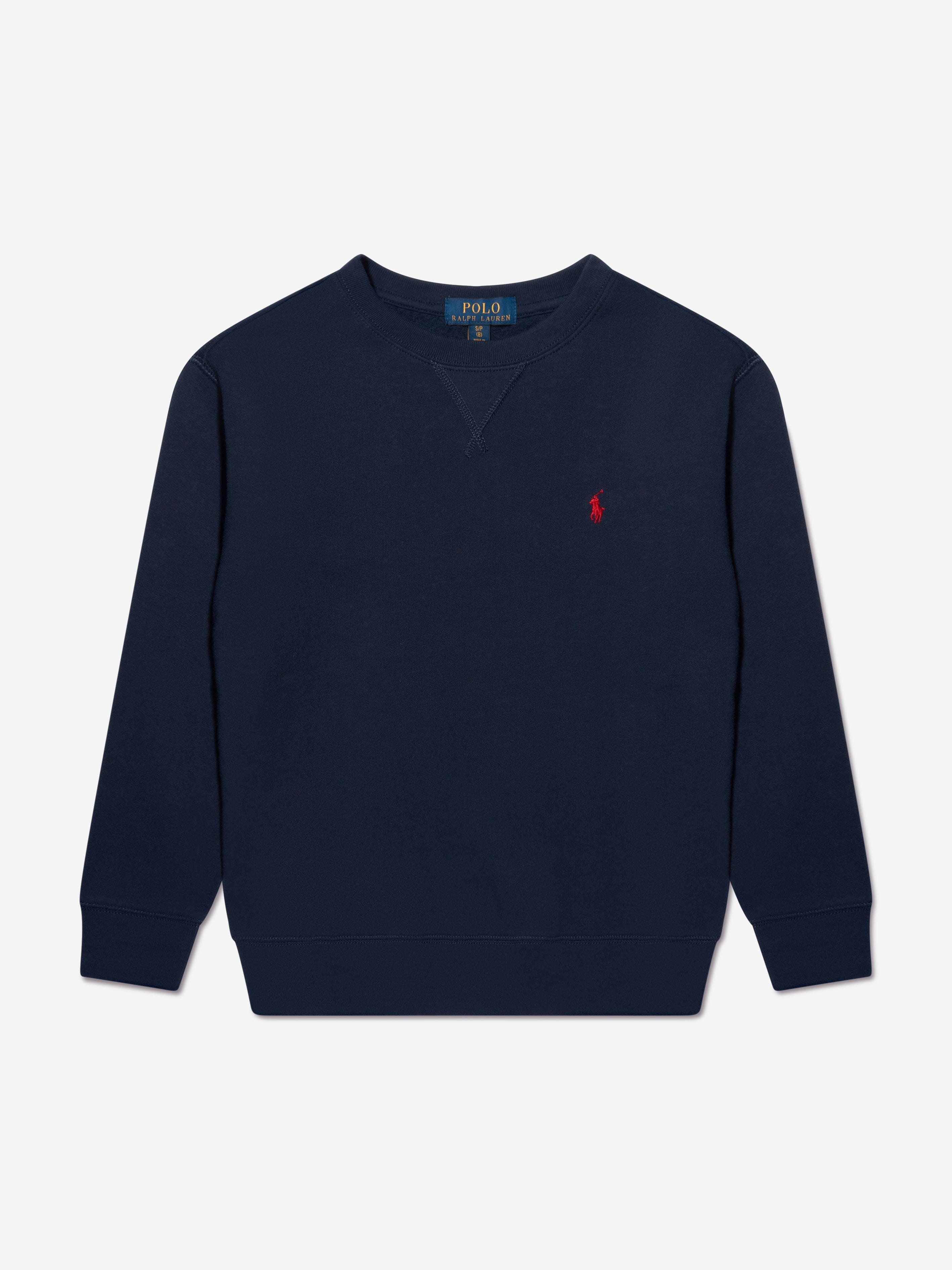 Ralph Lauren Boys Logo Sweatshirt in Navy | Childsplay Clothing