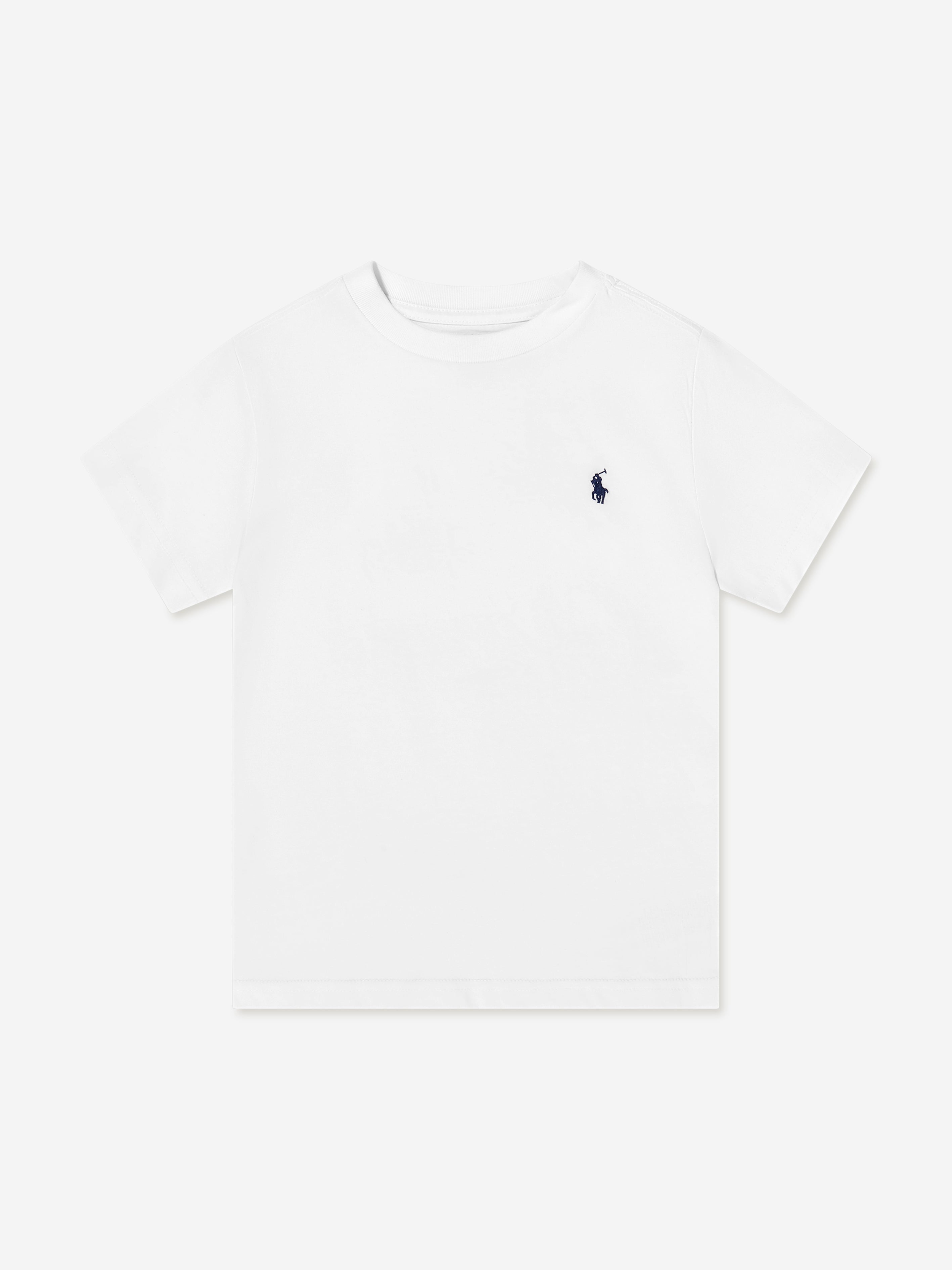 Ralph Lauren Boys Logo T-Shirt in White | Childsplay Clothing