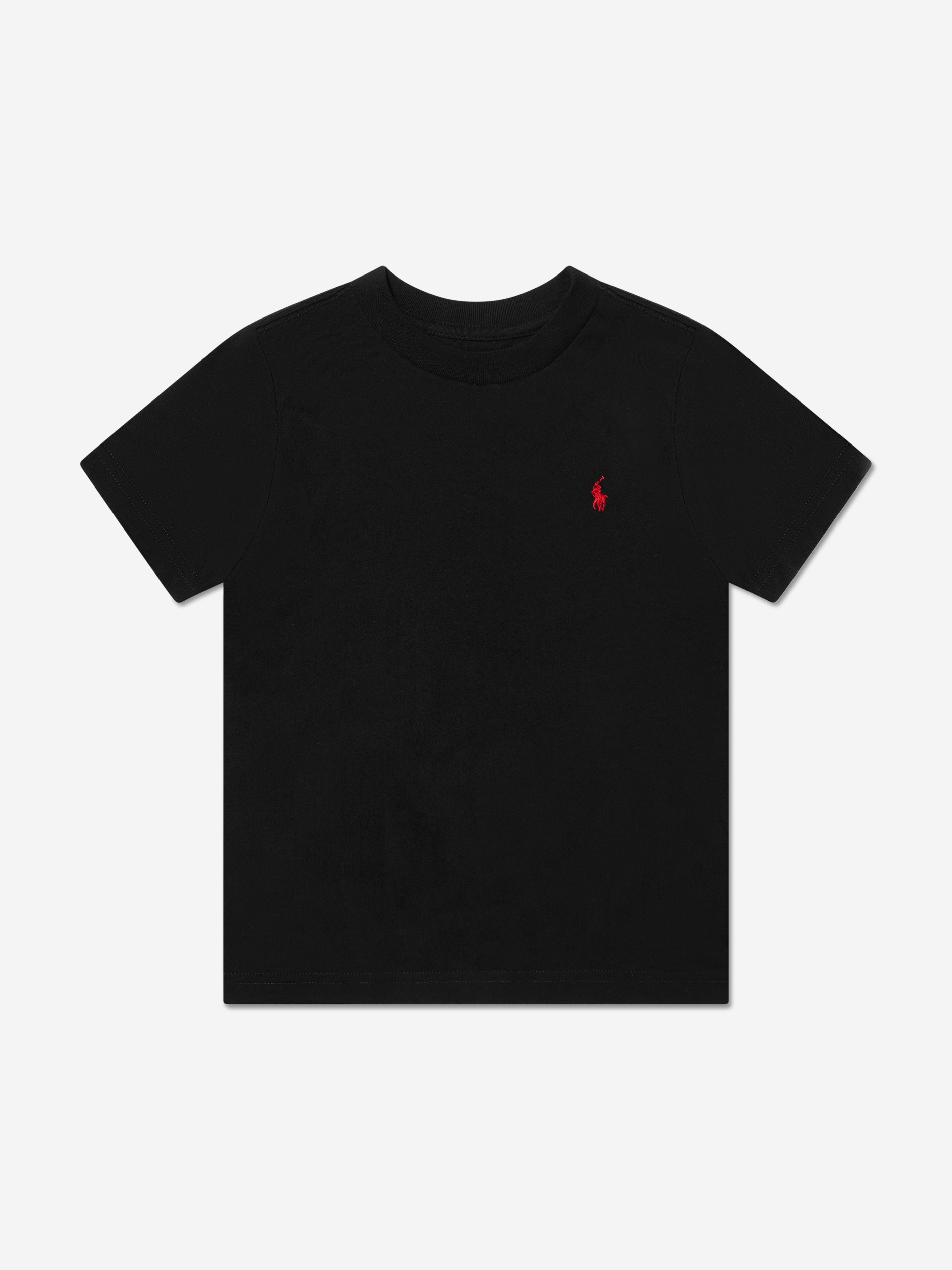 Ralph Lauren Boys Logo T-Shirt in Black | Childsplay Clothing