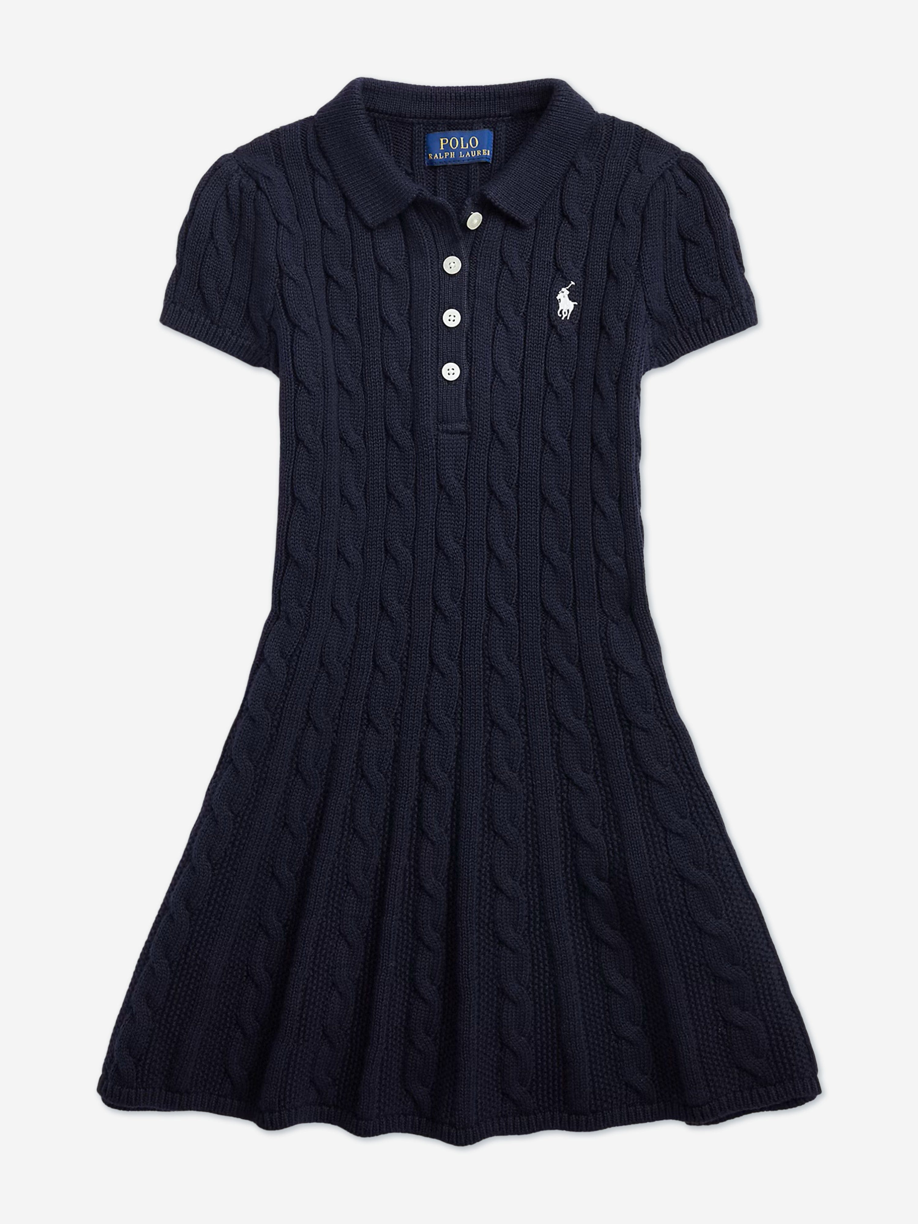 Ralph Lauren Kids Ralph Lauren Girls Classic Cable Day Dress in