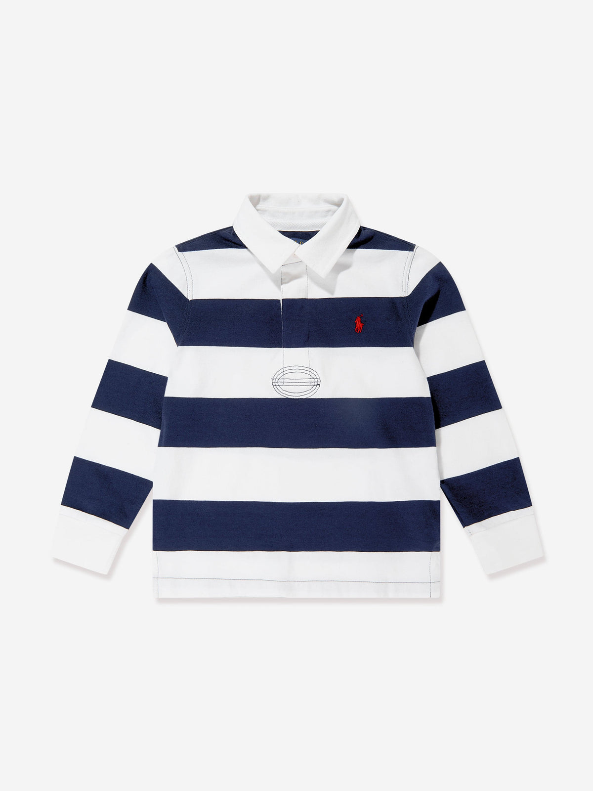 Ralph Lauren Boys Striped Jersey Rugby Shirt in Navy | Childsplay 