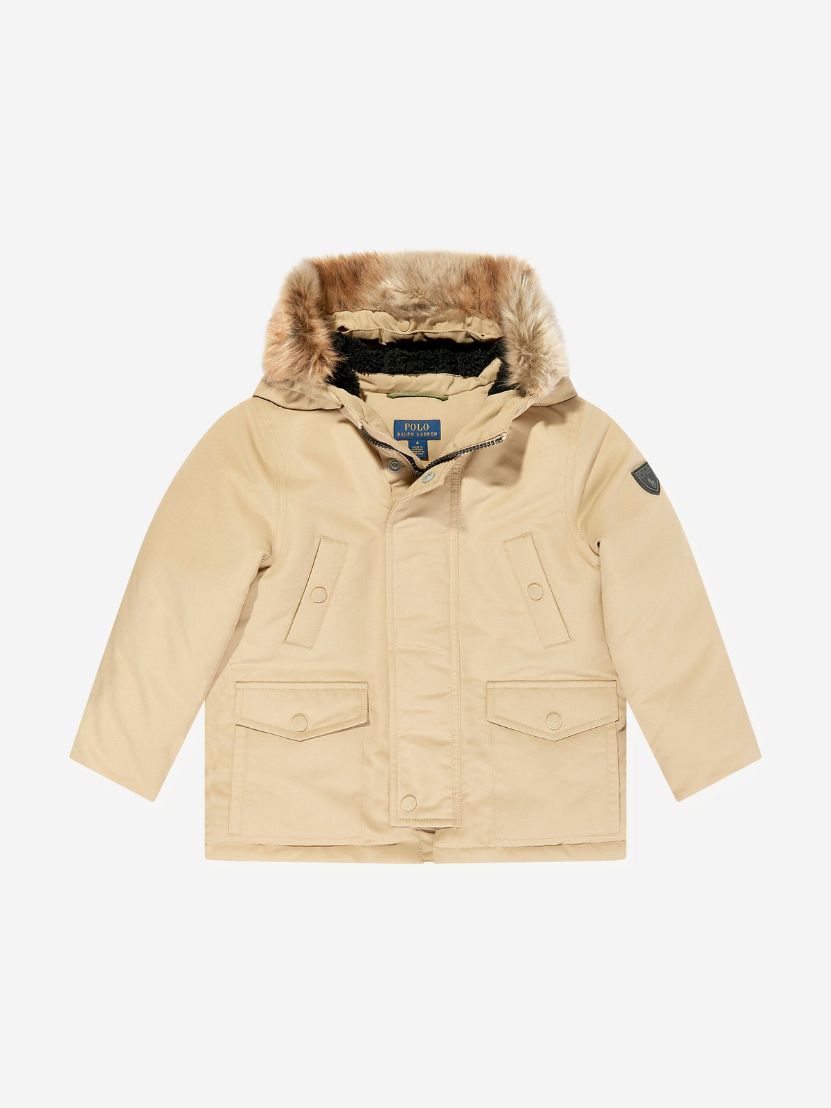 Ralph Lauren Boys Parka Coat in Beige | Childsplay Clothing