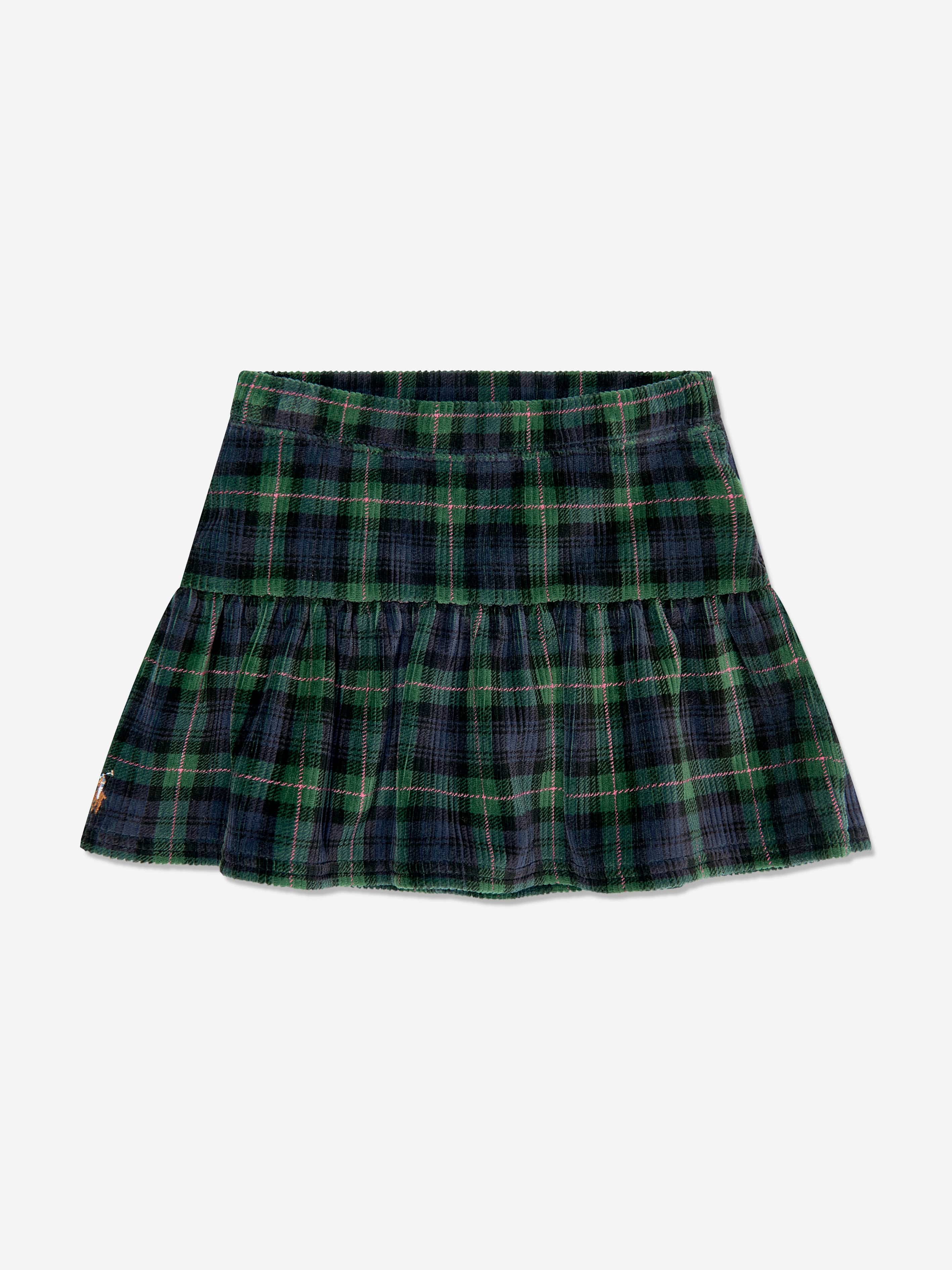Ralph Lauren Kids Girls Plaid Corduroy Skirt in Multicolour