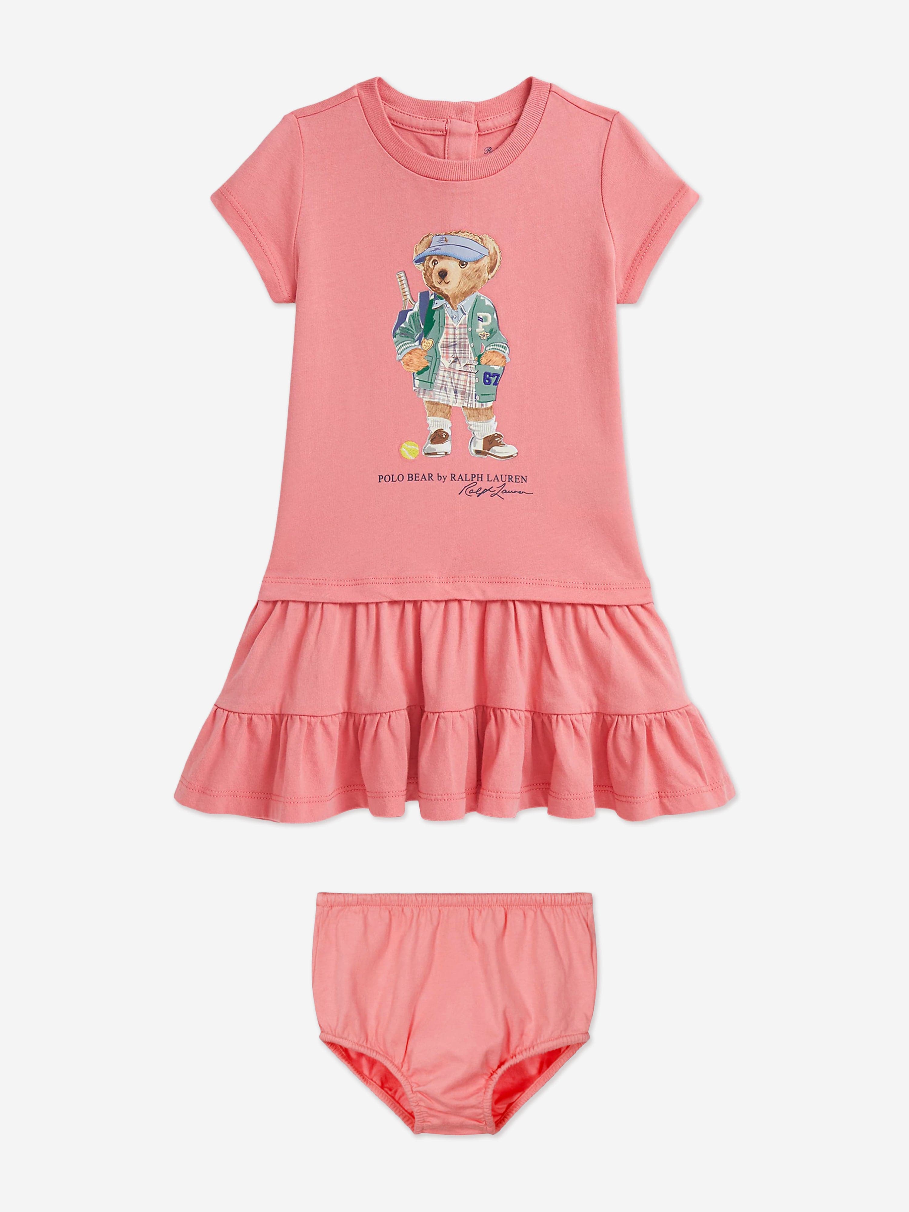 Ralph Lauren Kids Ralph Lauren Baby Girls Polo Bear Jersey Dress