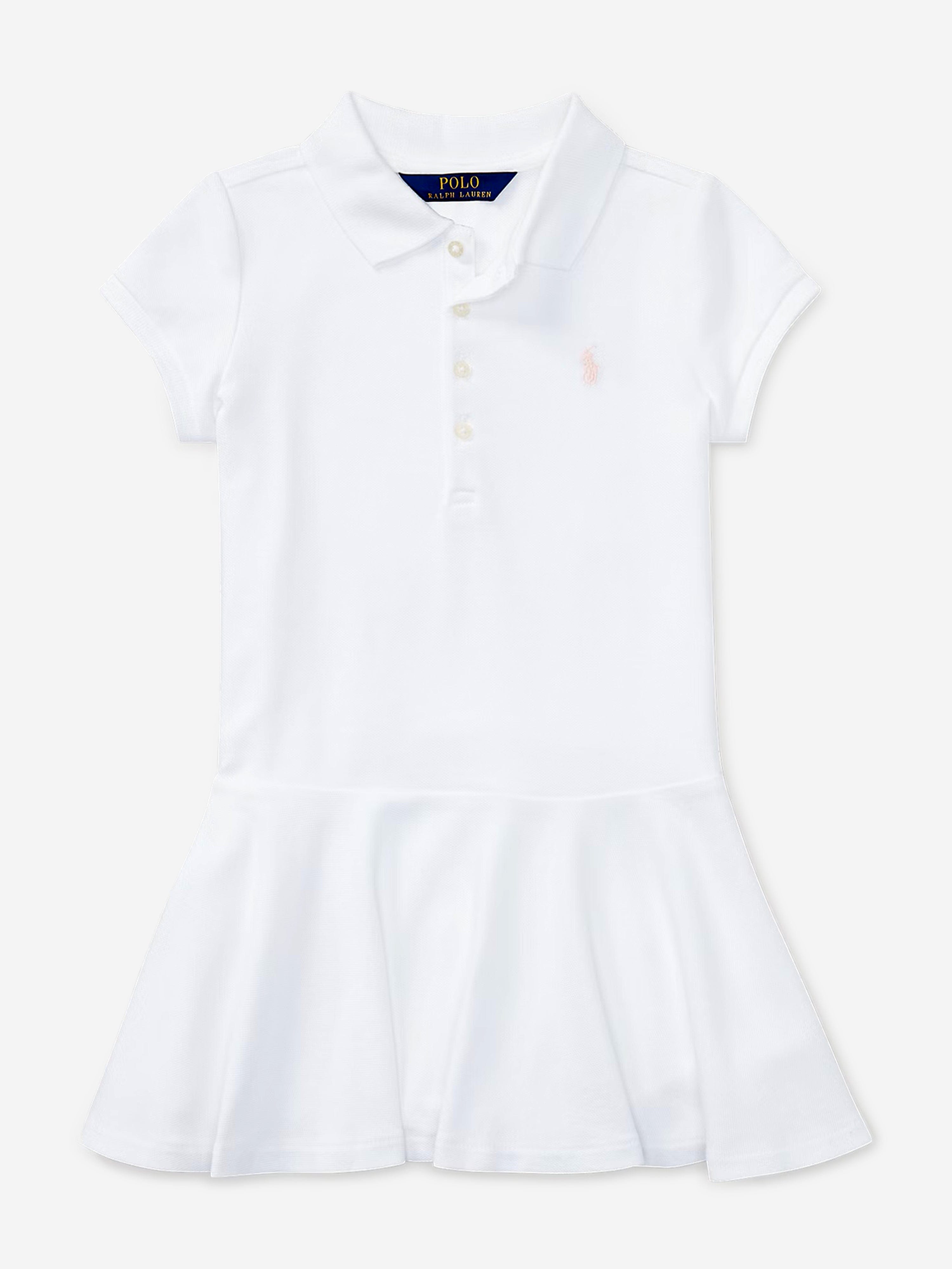 Ralph Lauren-Girls White Logo Polo Dress