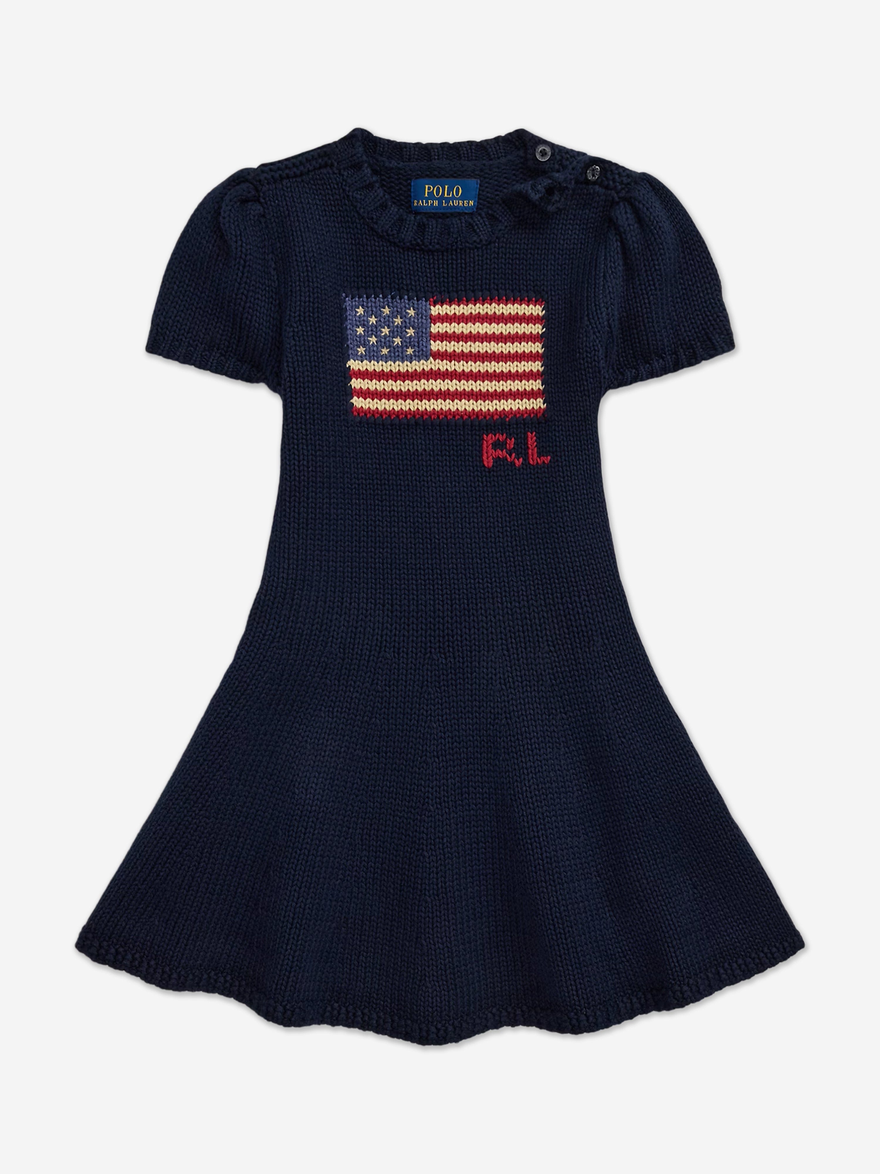 navy blue dress ralph lauren Ralph Lauren Girls Cotton Flag Dress in Navy 6 Yrs