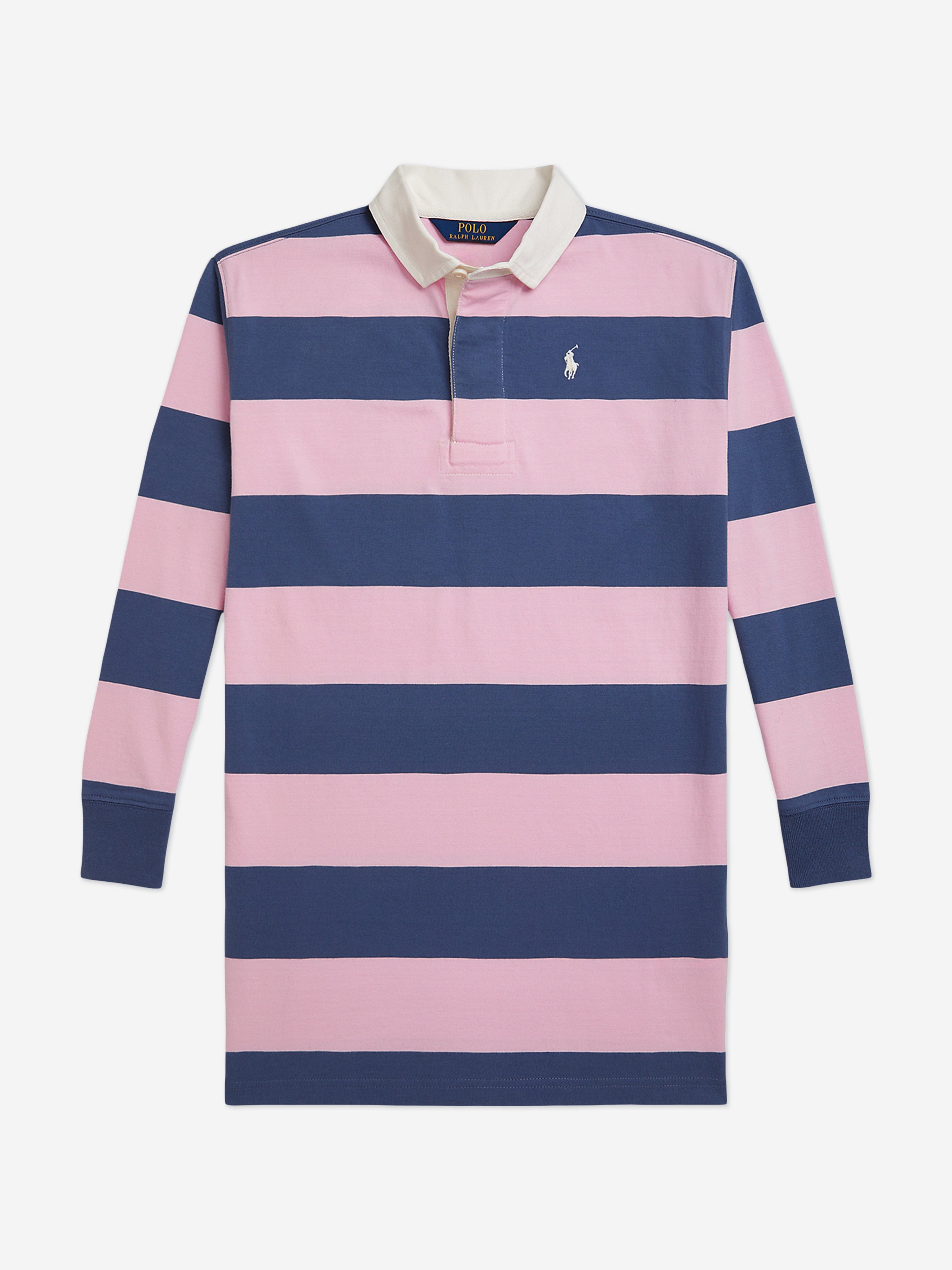 Ralph Lauren Girls Oversized Rugby Dress in Navy | Childsplay Clothing