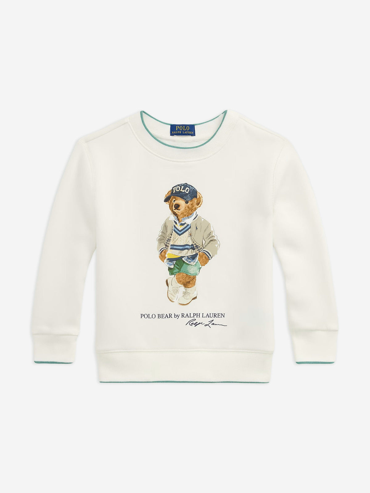 Ralph Lauren Boys Polo Bear Sweatshirt in Ivory M | Childsplay 