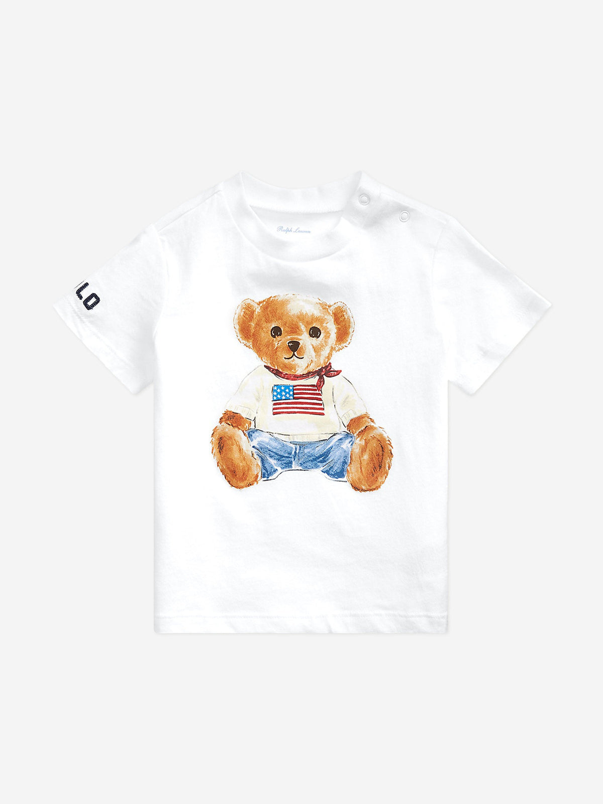 Ralph Lauren Baby Boys Polo Bear T-Shirt in White | Childsplay 