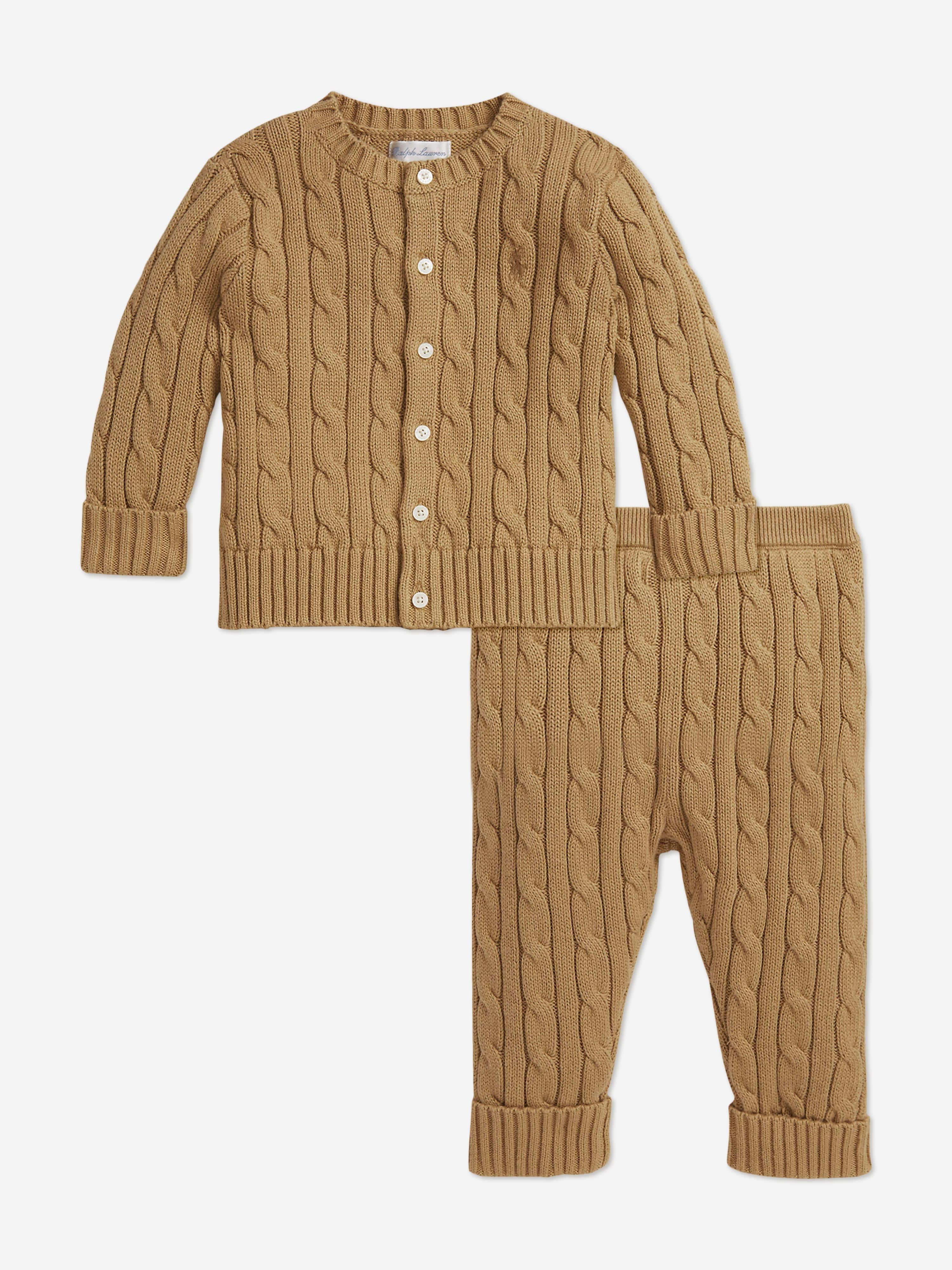 Ralph Lauren Kids Ralph Lauren Baby Boys Cable Knit Cardigan and