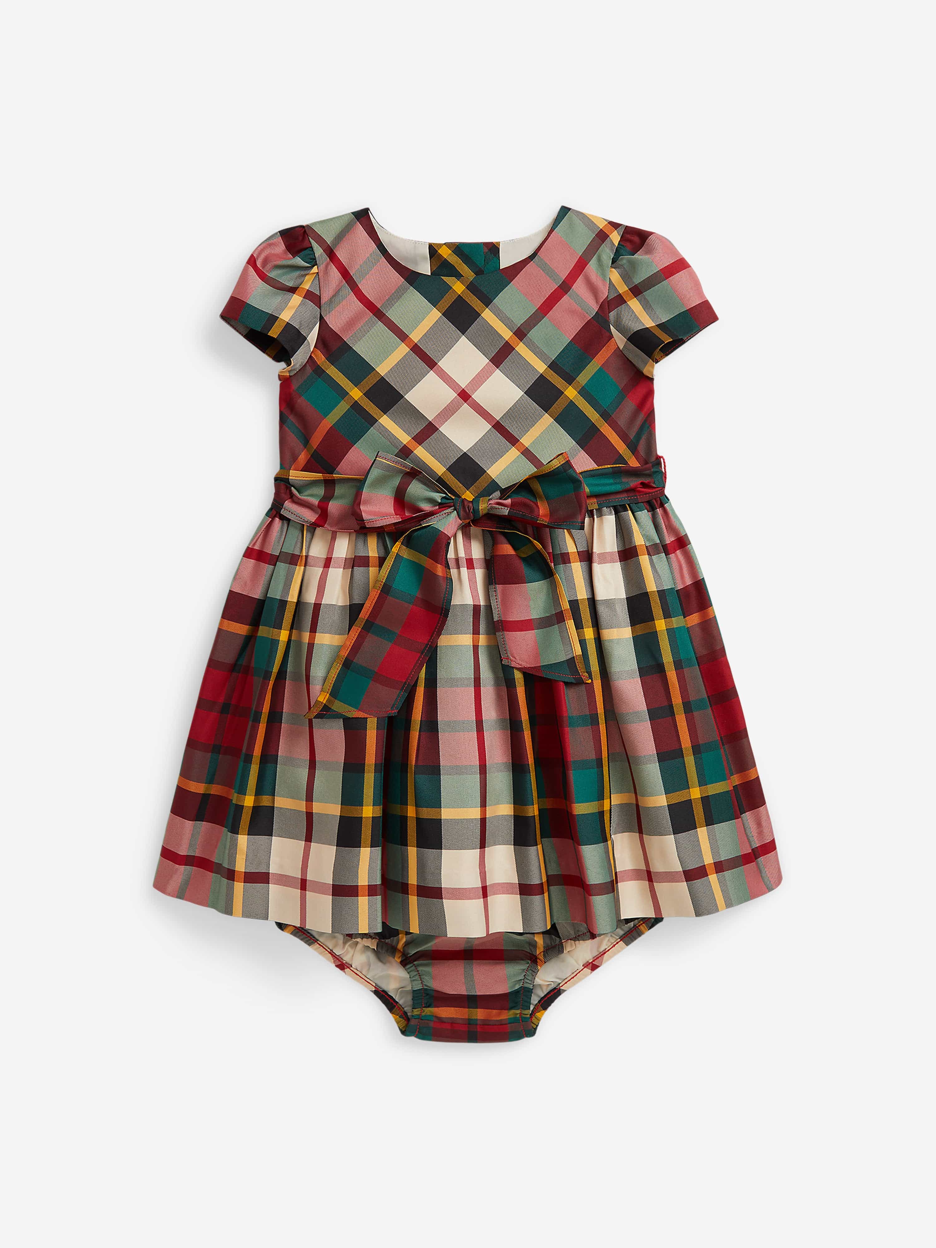 Ralph Lauren Baby Girls Taffeta Tartan Dress in Red | Childsplay Clothing Ralph Lauren Baby Girls Taffeta Tartan Dress in Red | Childsplay Clothing