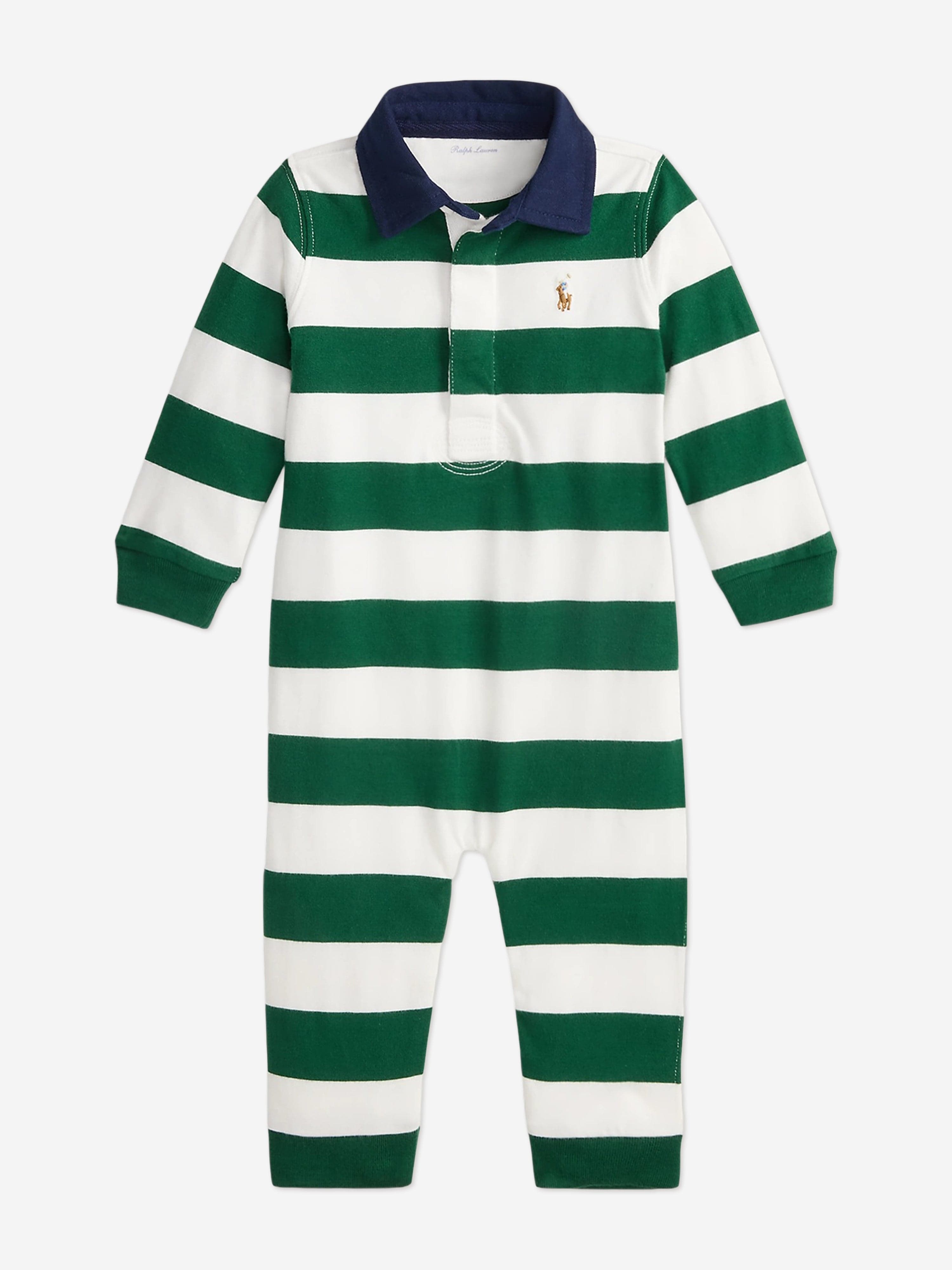 Ralph Lauren Kids Ralph Lauren Baby Boys Striped Rugby Romper in