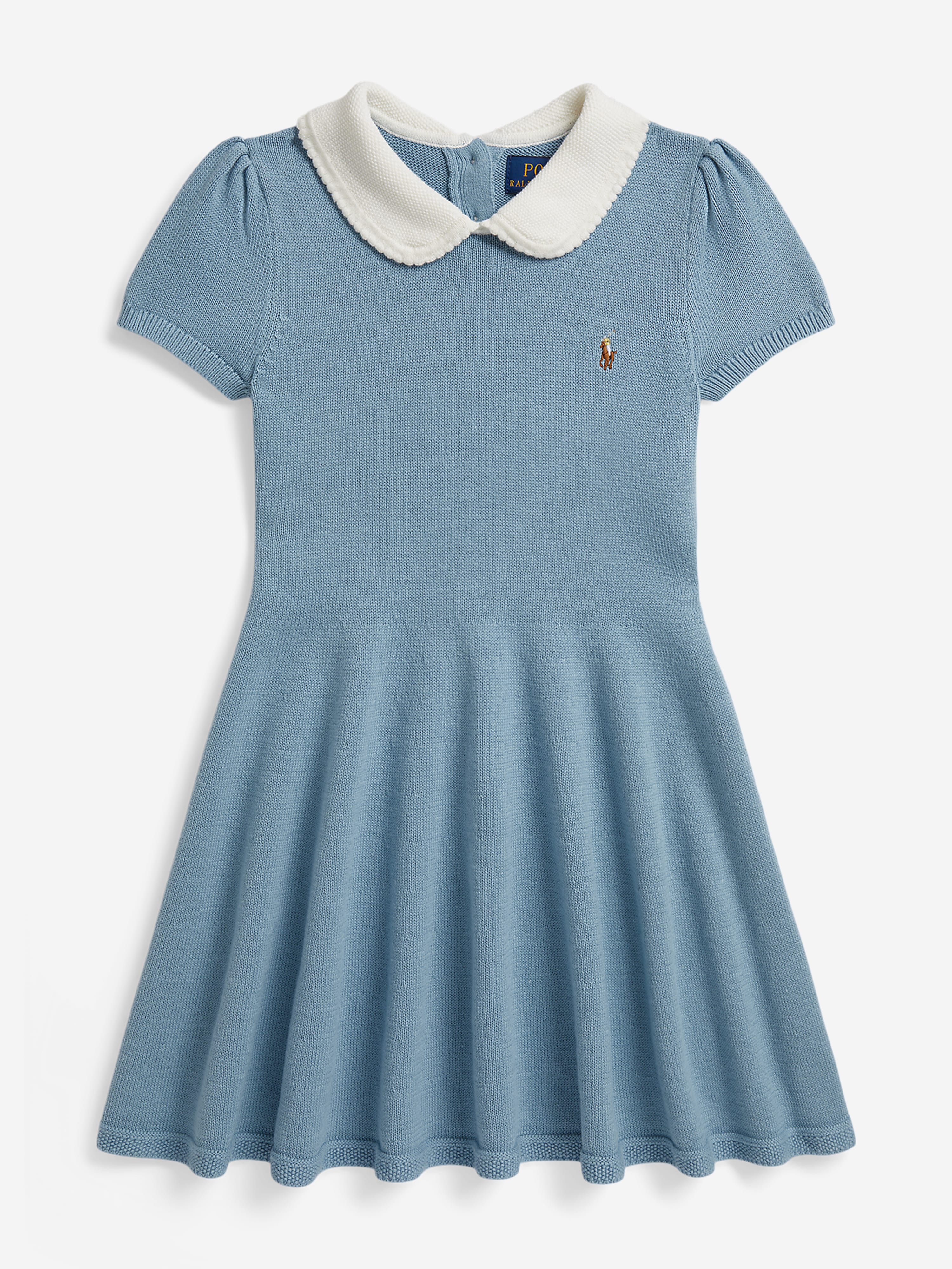 Ralph Lauren Girls Cotton Sweater Dress in Blue 2 Yrs