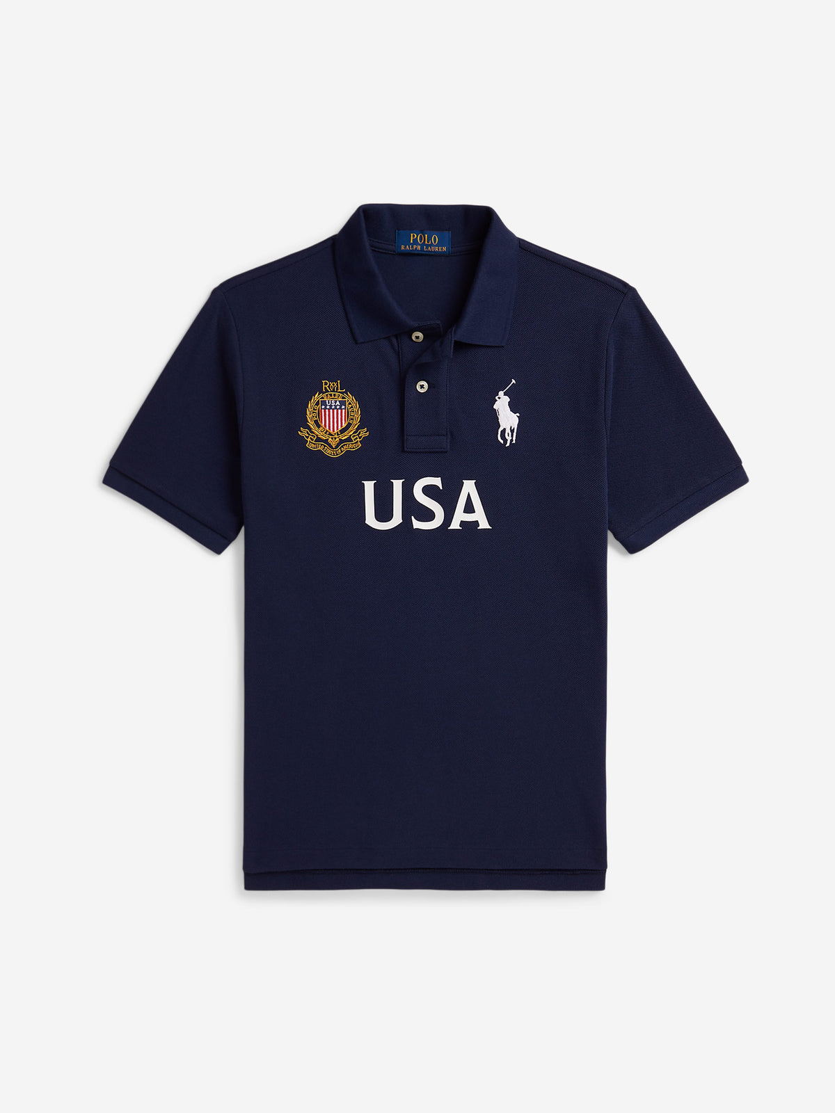 Ralph Lauren Boys USA Polo Shirt in Navy | Childsplay Clothing