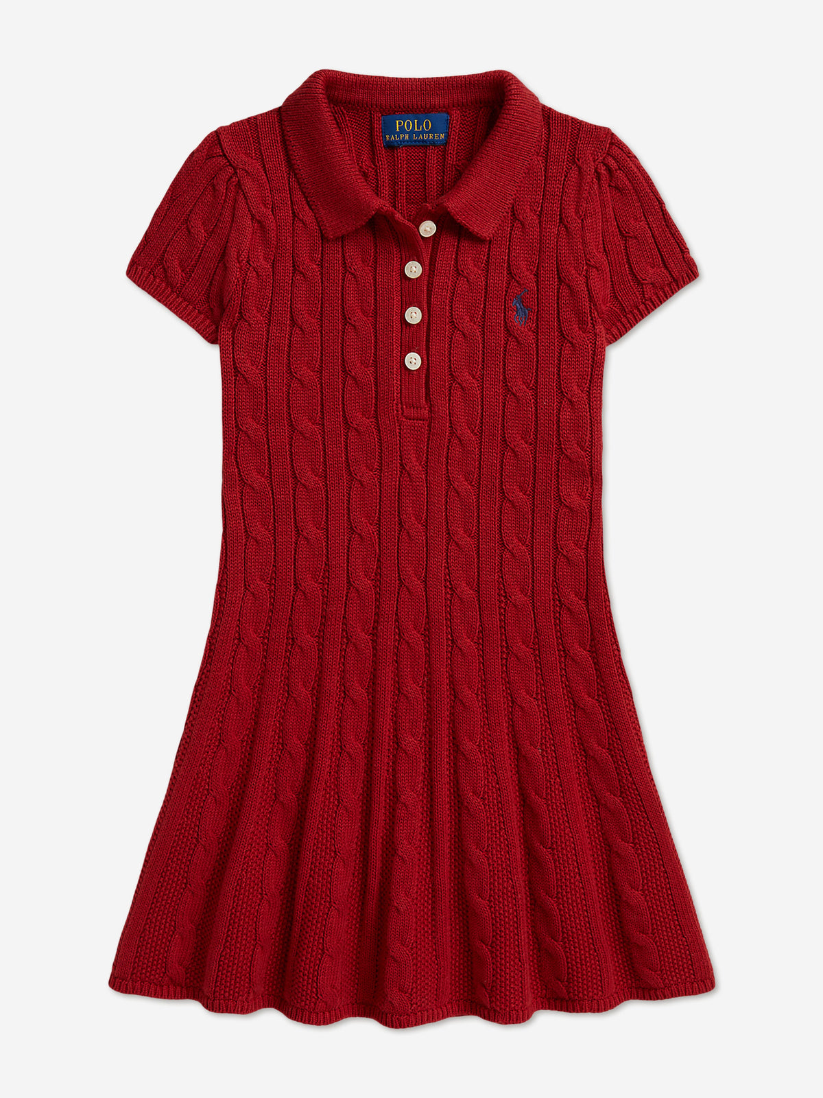 ralph lauren cable knit dress Girl's Cable-Knit Cotton Polo Sweater Size:2X-Large/18-18.5 Neck/36-37 Sleeve Off Shoulder Slit Midi Series-White line sweater dress is