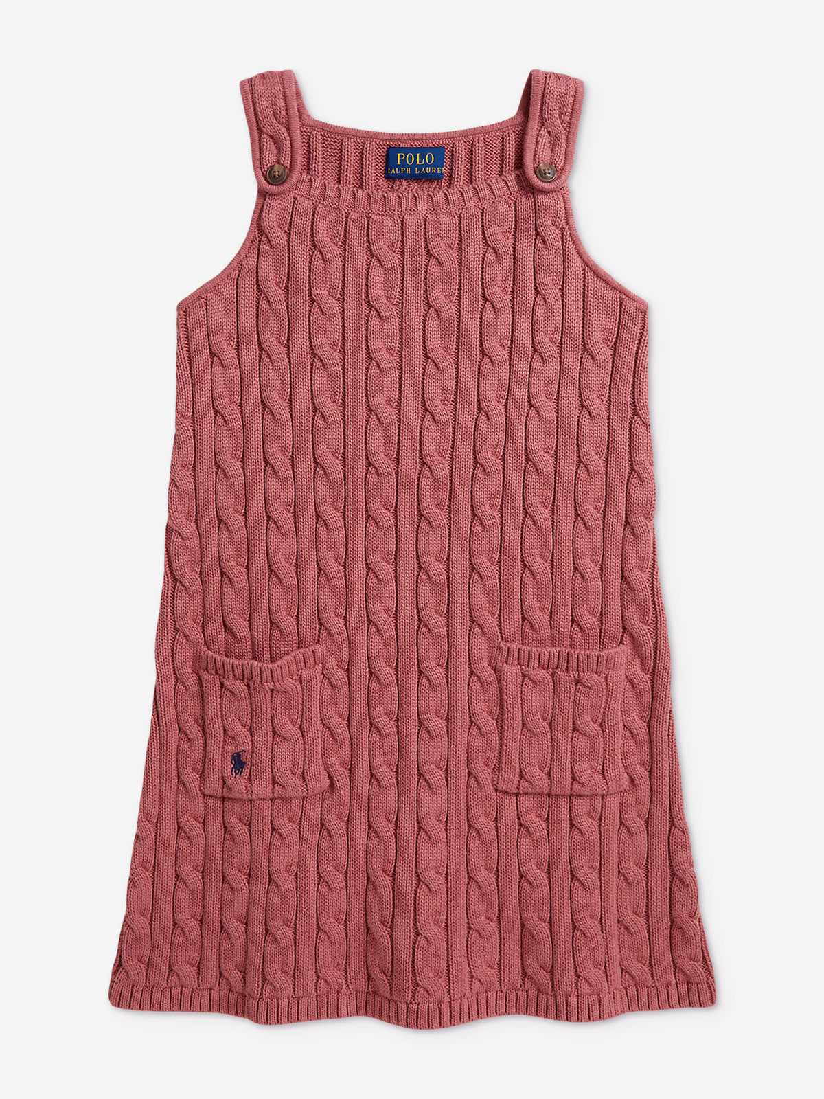knitted pinafore dress Ralph Lauren Girls Cable Knit in Pink 2 Yrs size:4T Navy Hudson Dress Navy Round Neck 031823naemail