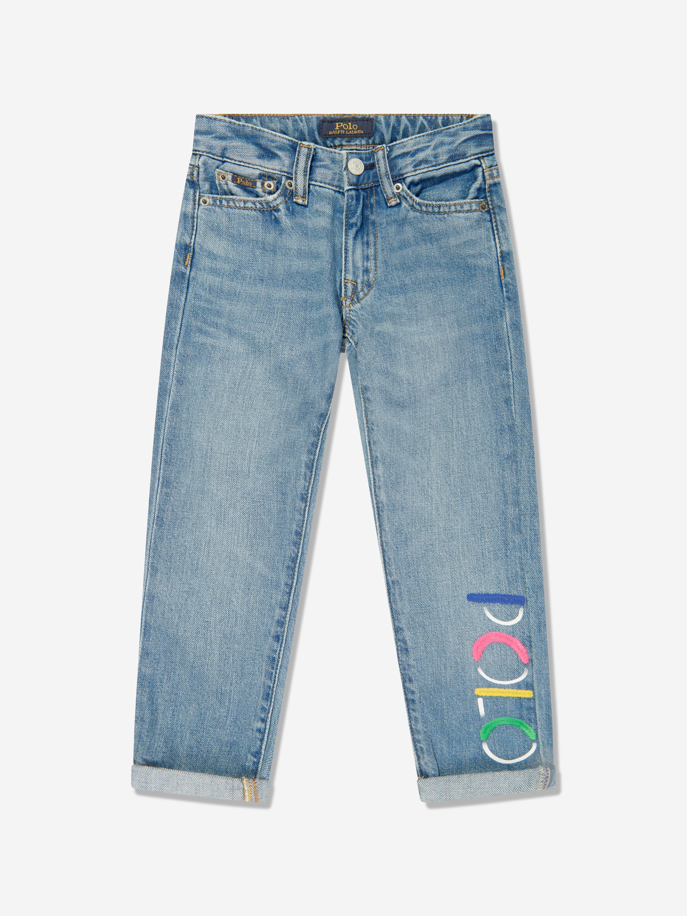 Ralph Lauren Kids Ralph Lauren Girls Polo Boyfriend Jeans in Blue