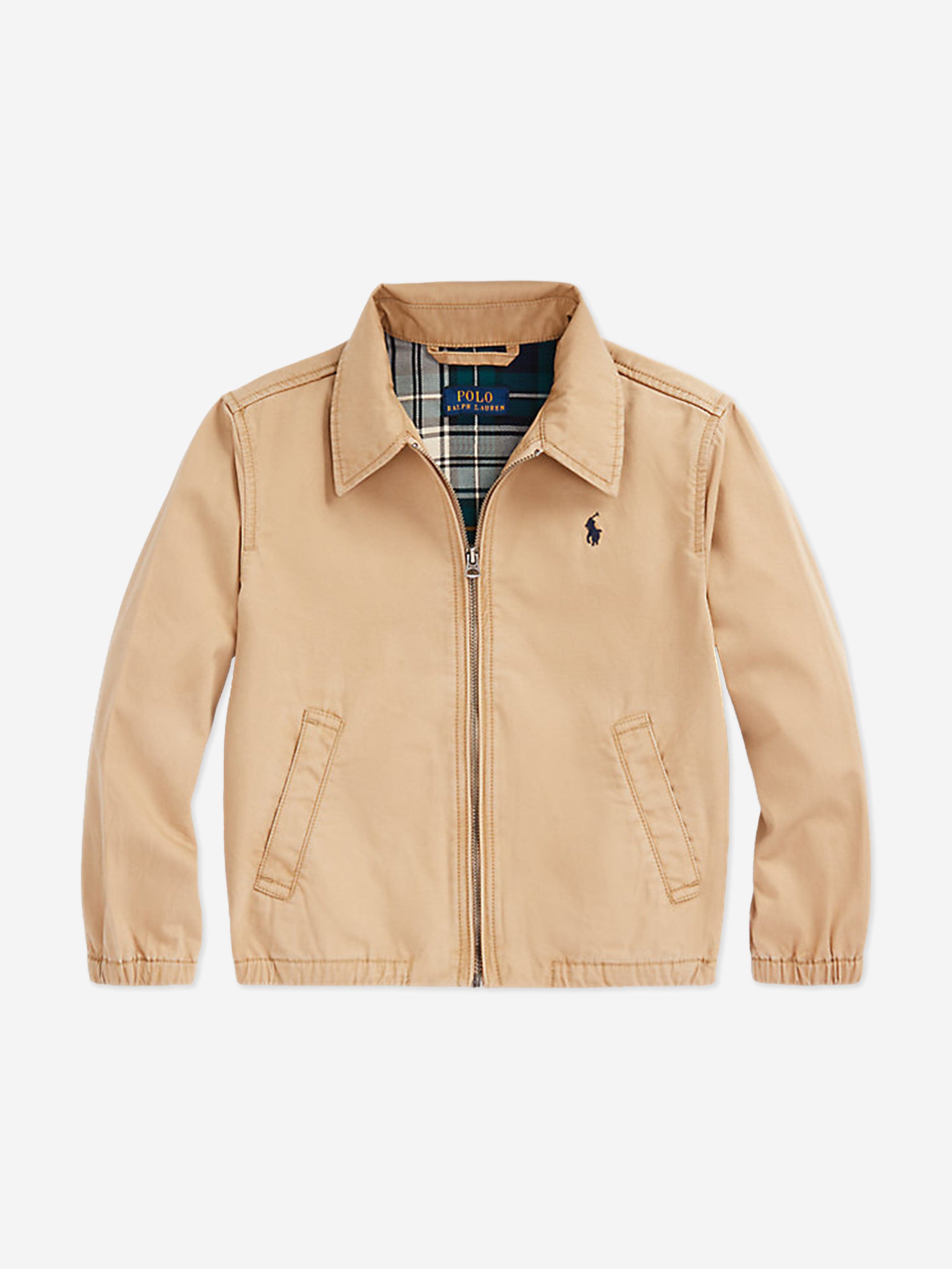 Ralph Lauren Boys Bayport Cotton Jacket in Beige | Childsplay Clothing