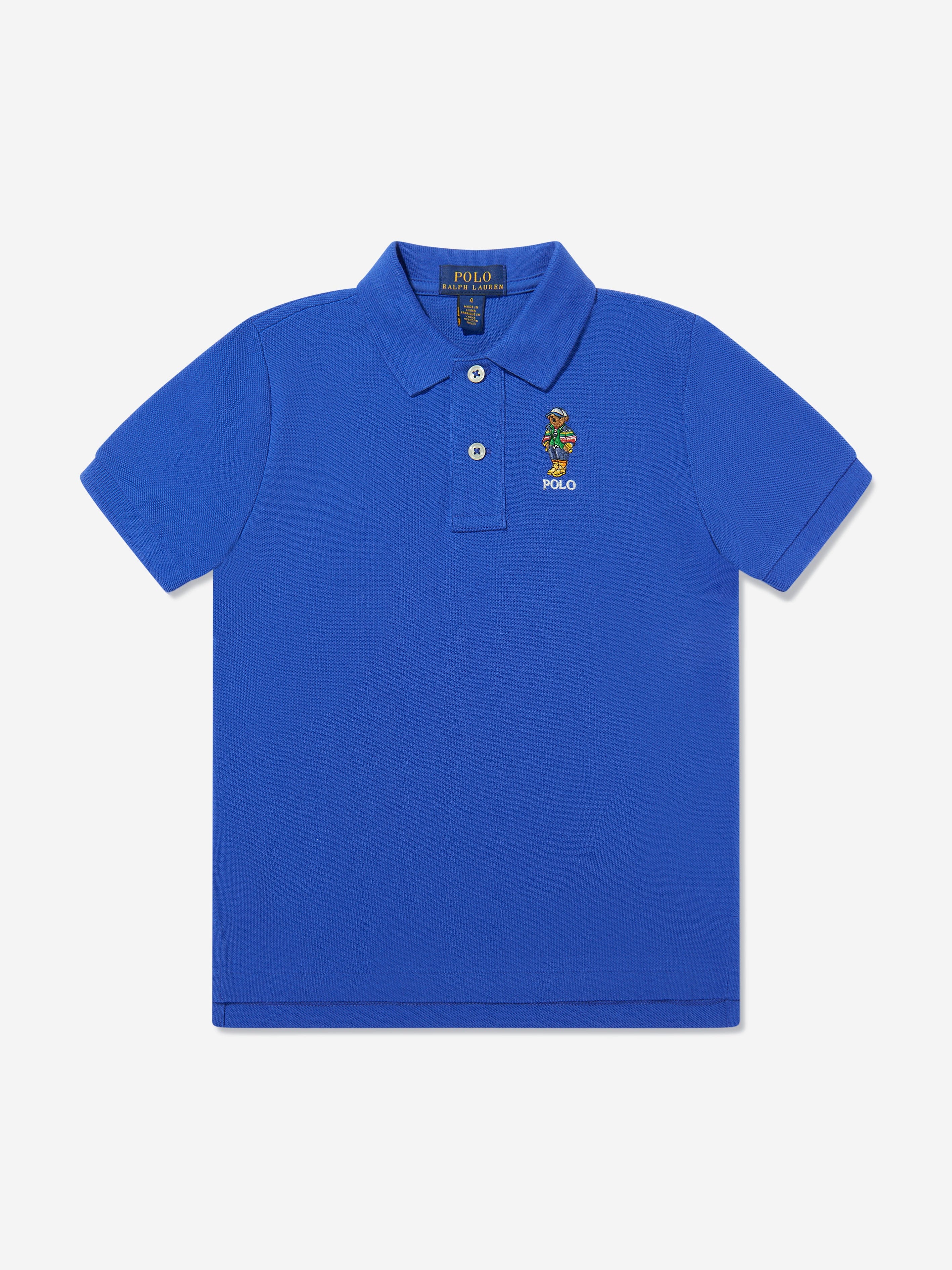 Ralph Lauren Kids Ralph Lauren Boys Bear Polo Shirt in Blue