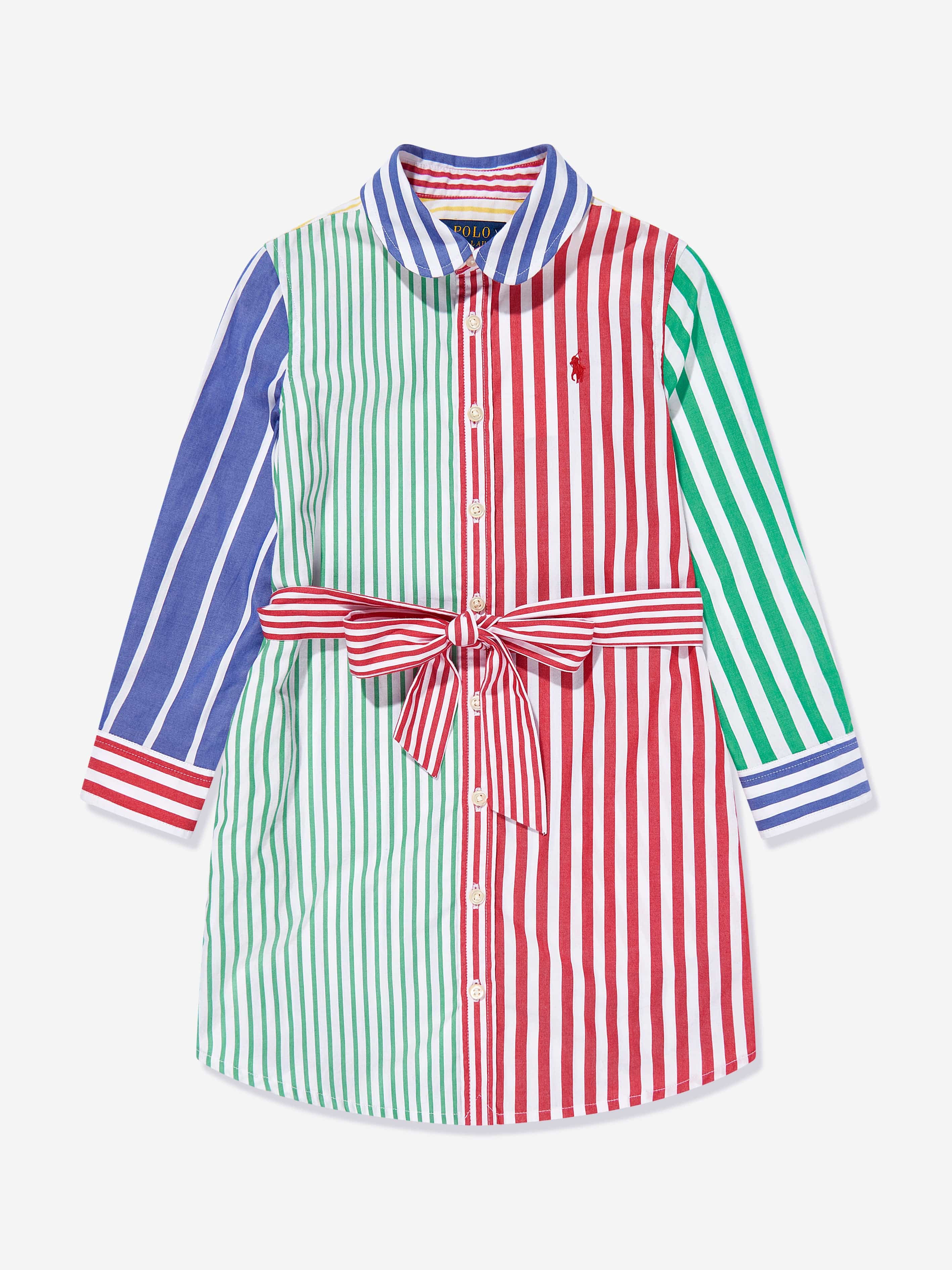 Ralph Lauren Girls Striped Shirt Dress in Multicolour | Childsplay Clothing Ralph Lauren Girls Striped Shirt Dress in Multicolour | Childsplay Clothing