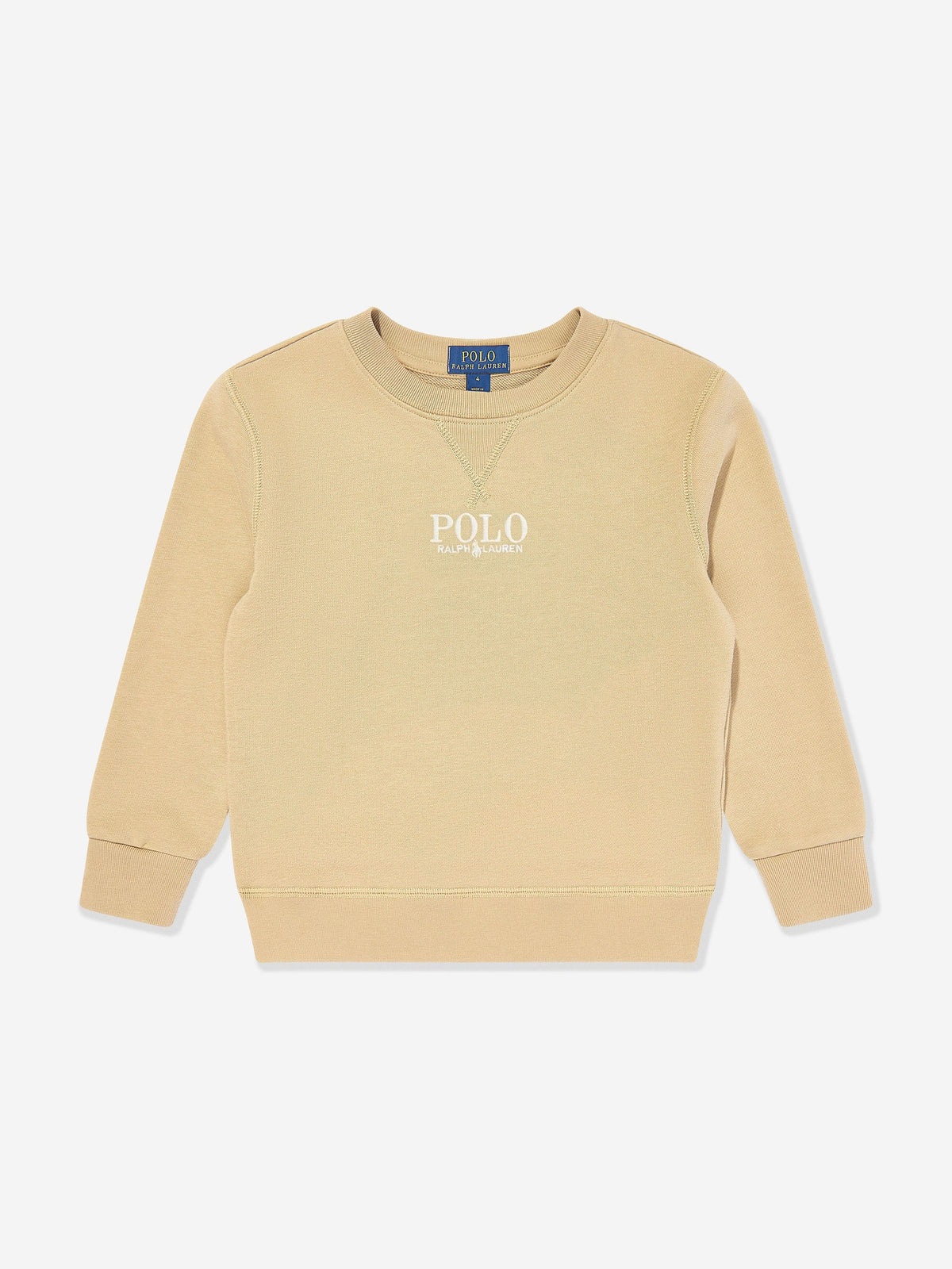 Ralph Lauren Boys Polo Sweatshirt in Beige | Childsplay Clothing