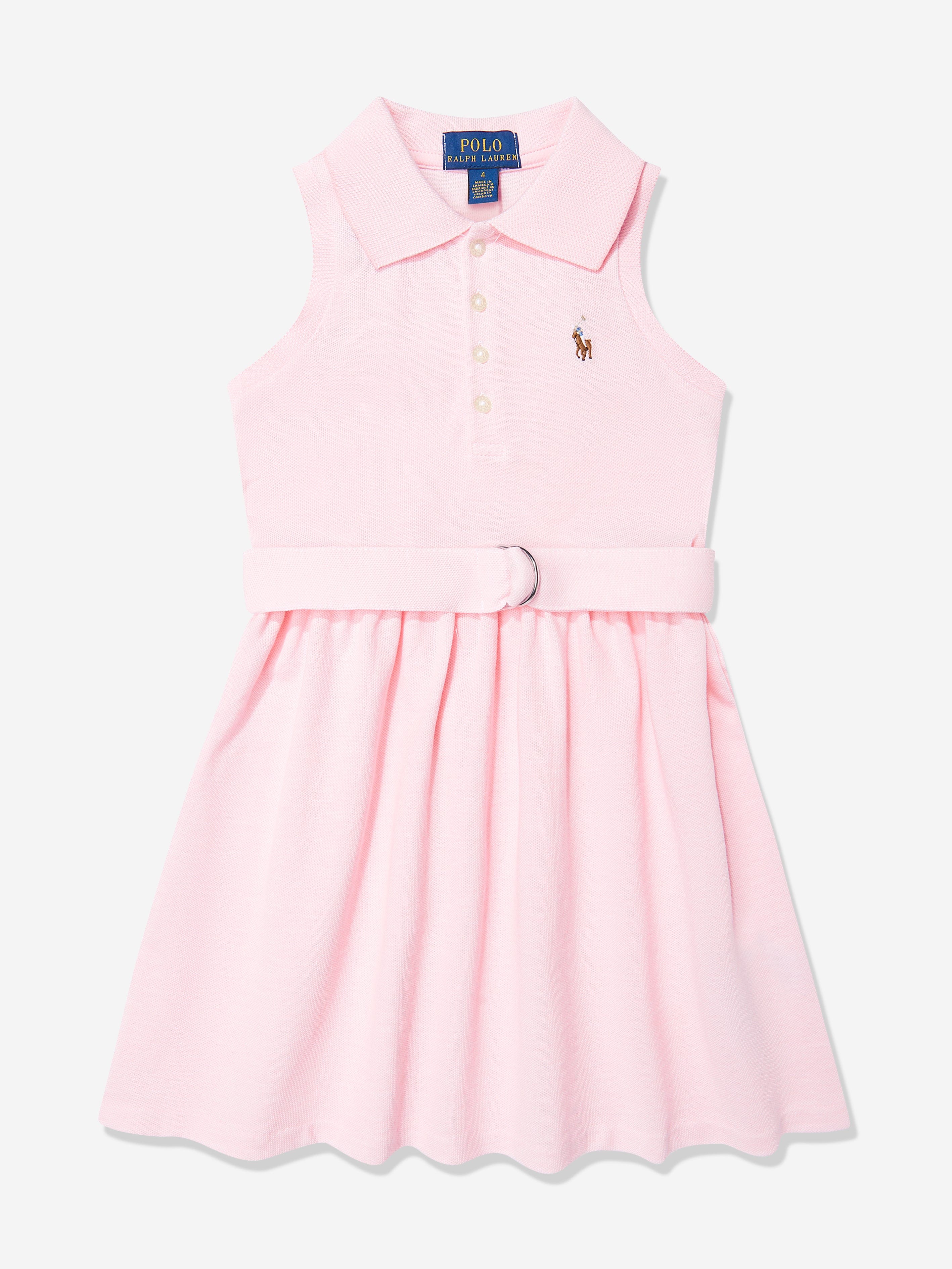 Ralph Lauren Girls Sleeveless Polo Dress in Pink | Childsplay Clothing Ralph Lauren Girls Sleeveless Polo Dress in Pink | Childsplay Clothing