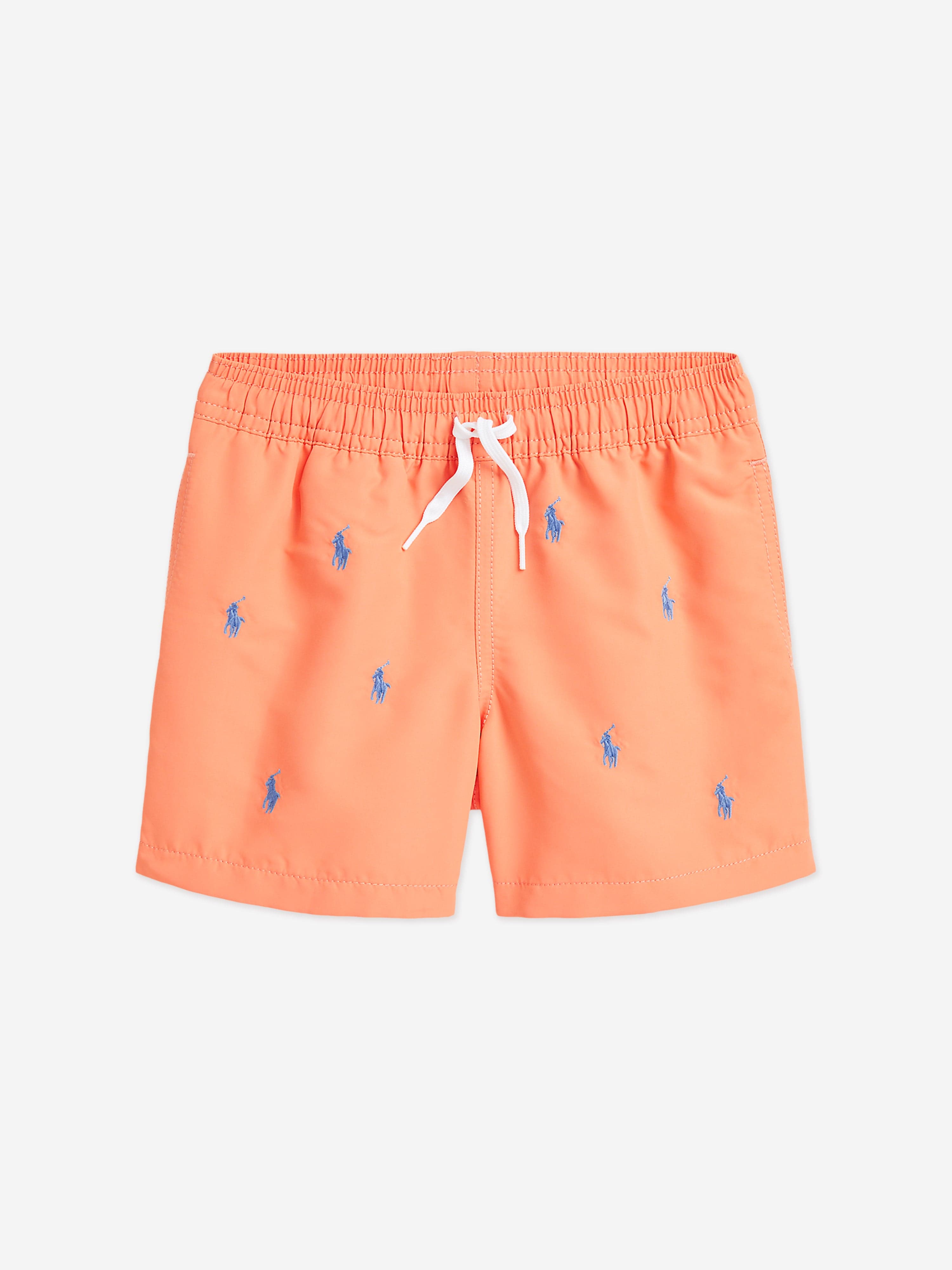 Ralph Lauren Boys Logo Swim Shorts in Orange | Childsplay Clothing