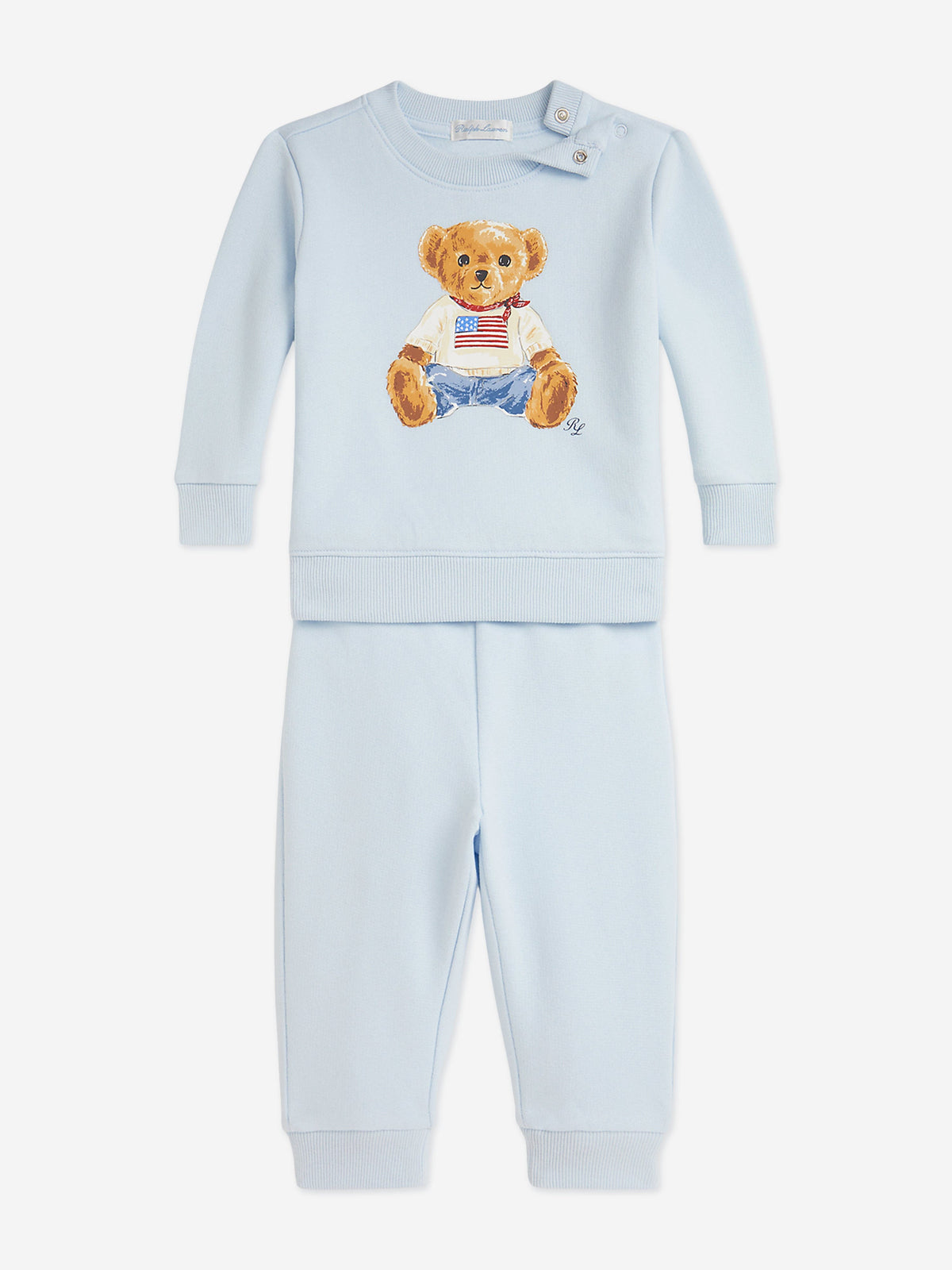 Ralph Lauren Baby Boys Bear Tracksuit in Blue | Childsplay Clothing