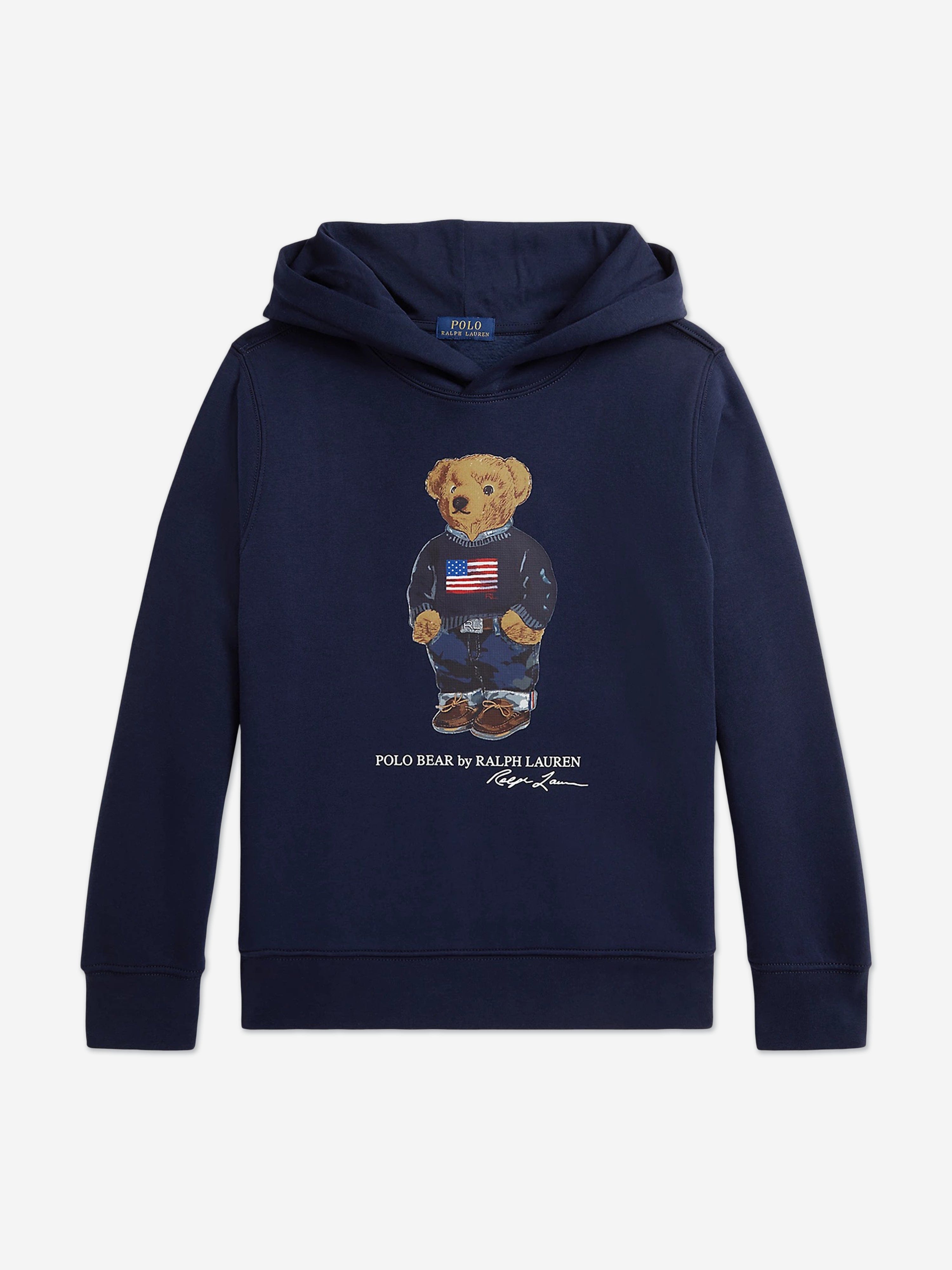 Ralph Lauren Boys Polo Bear Hoodie In Navy | Childsplay Clothing