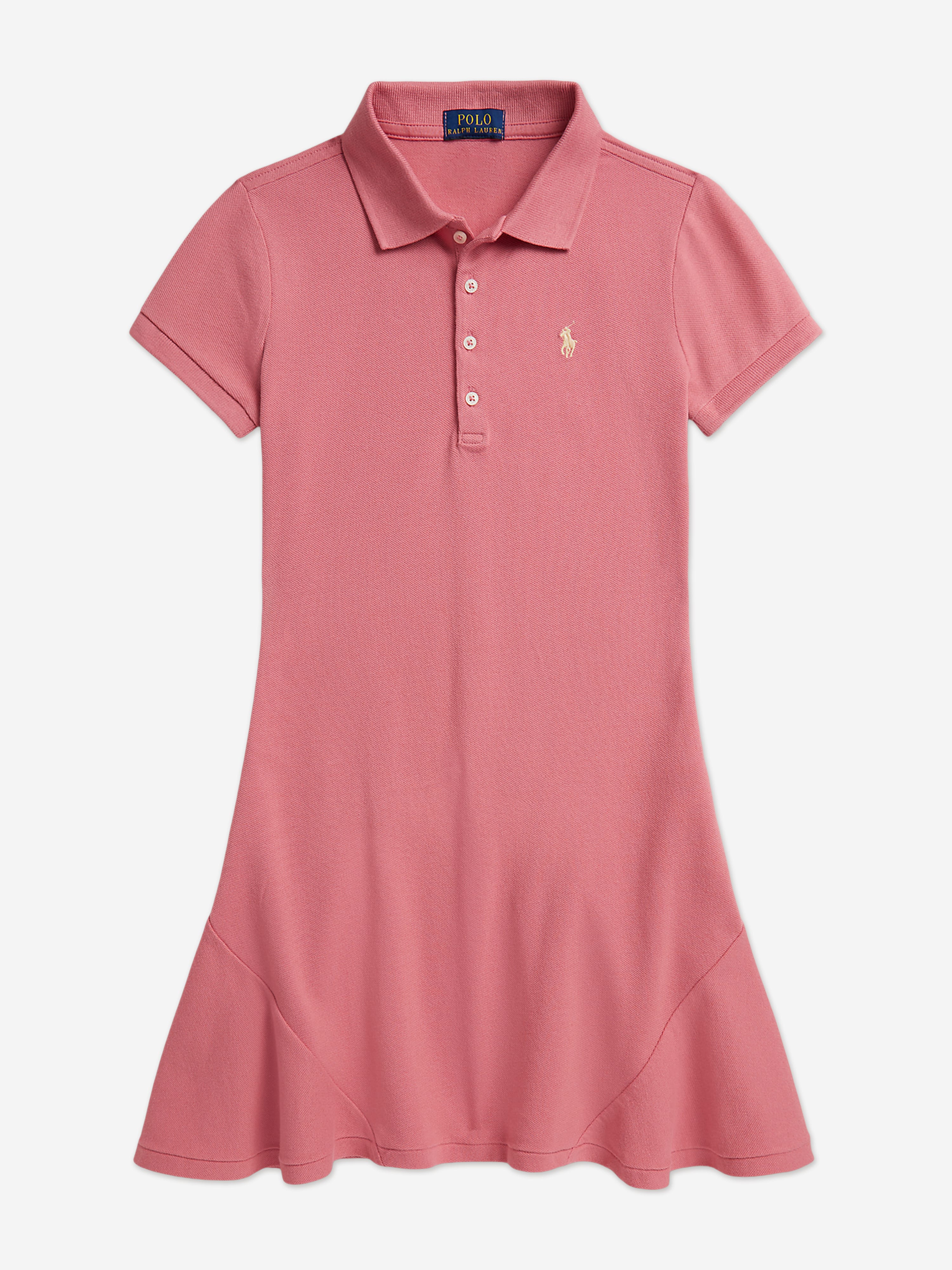 Ralph Lauren Girls Flare Polo Dress in Pink 16 Yrs