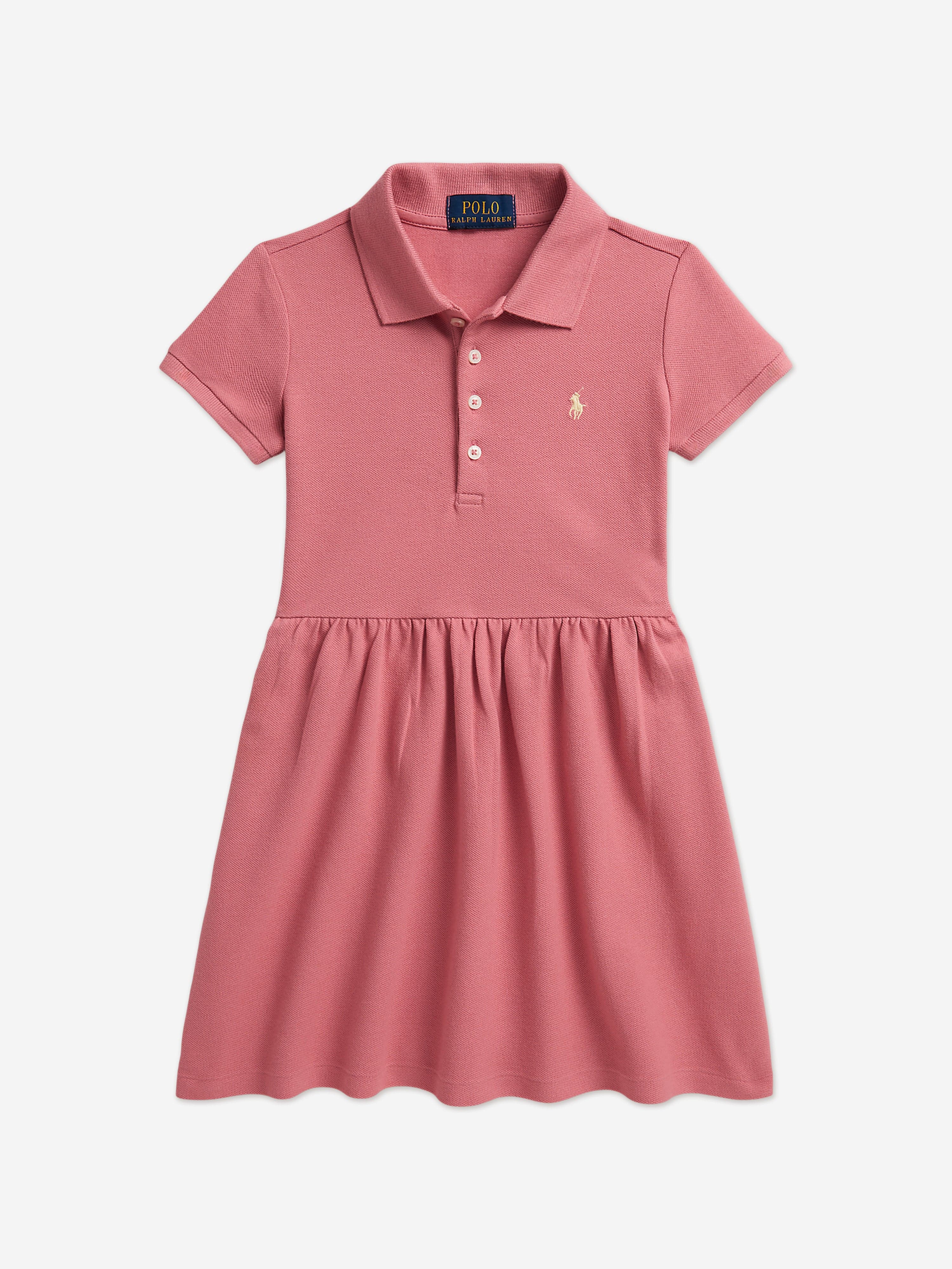 pink ralph lauren dress POLO RALPH LAUREN - Women's Oxford shirt dress with belt - pink