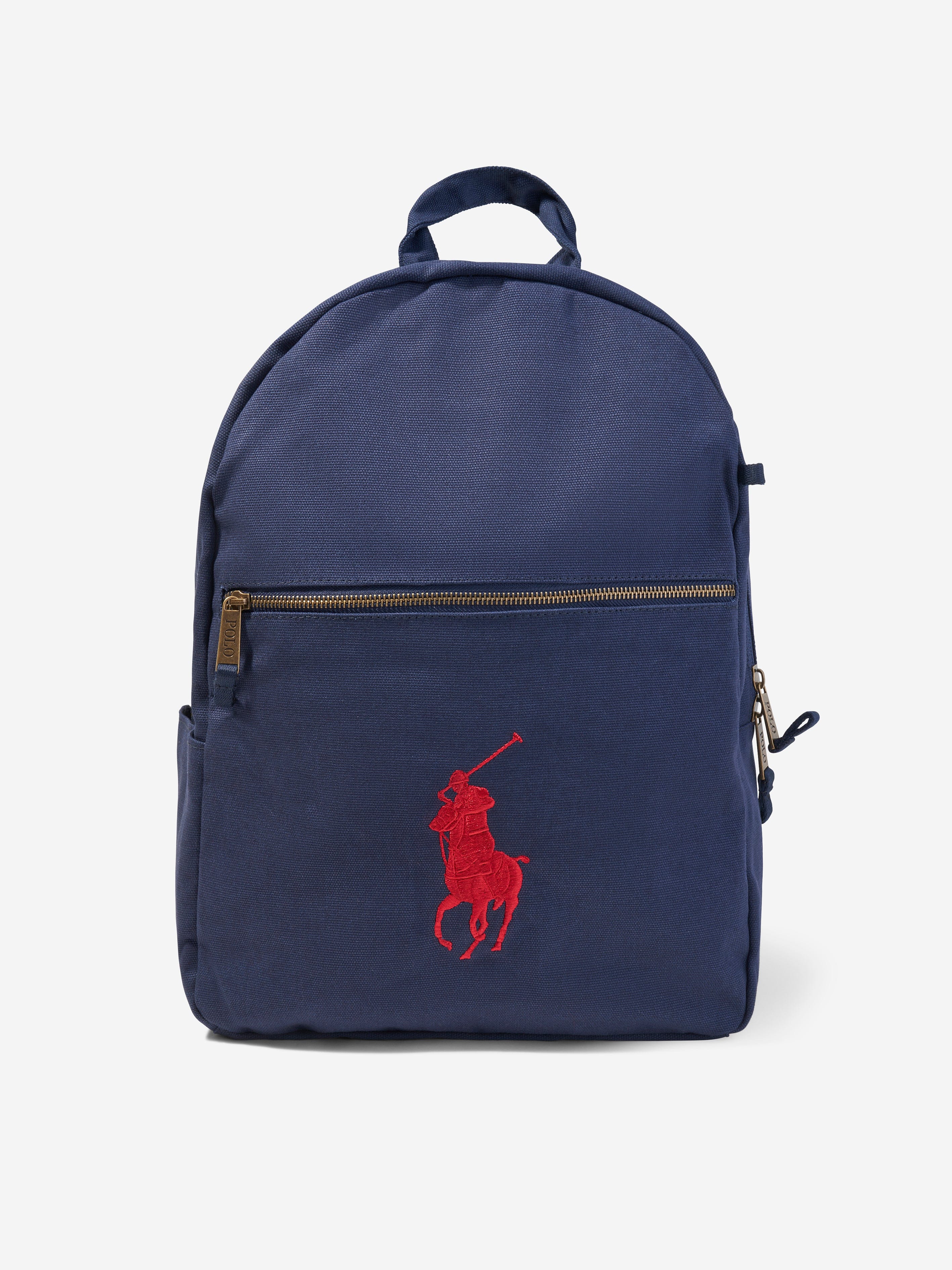 Ralph Lauren Kids Canvas School Backpack in Navy (42cm