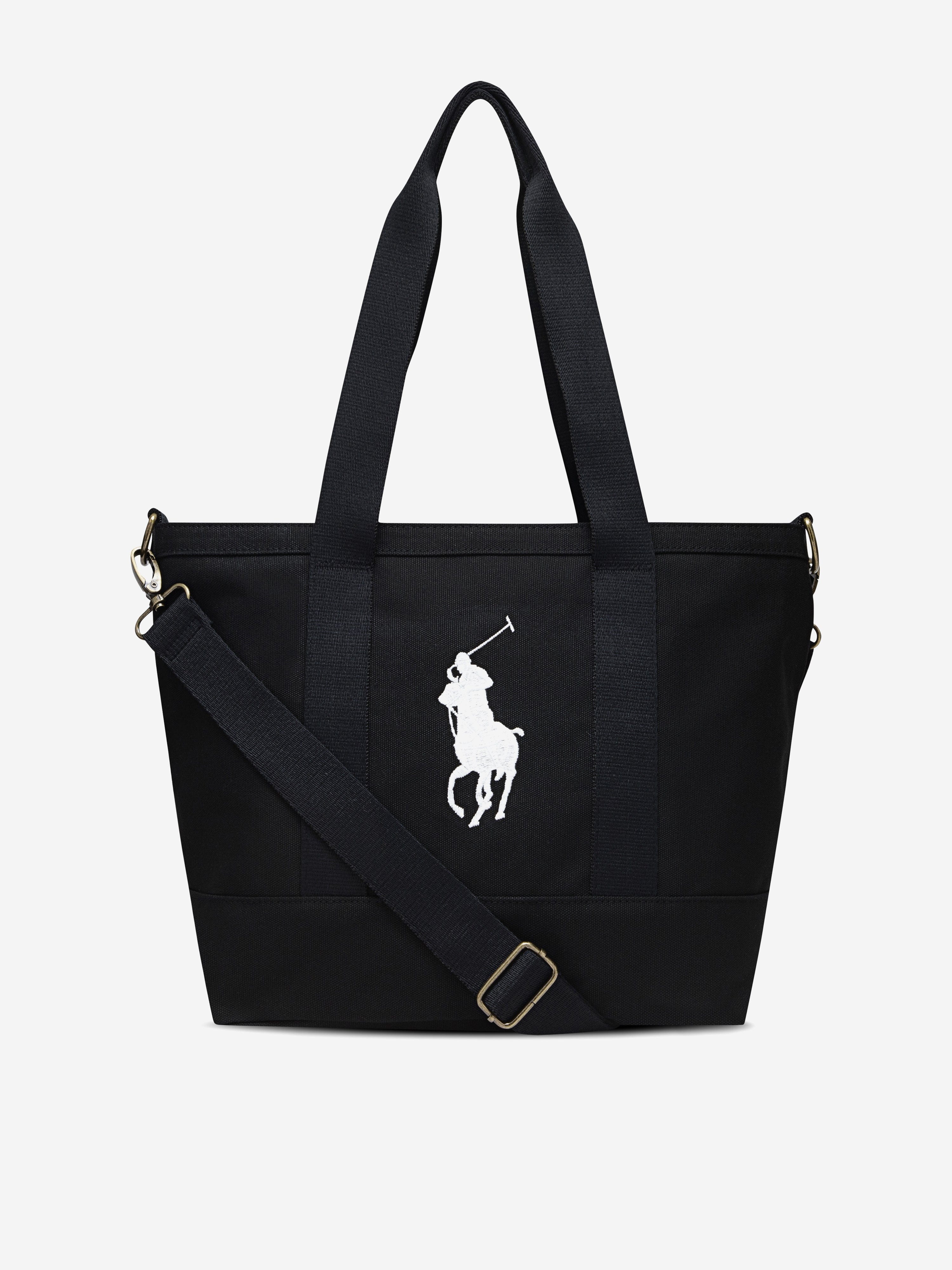 Ralph Lauren Kids Polo Player Tote Bag in Black (40cm